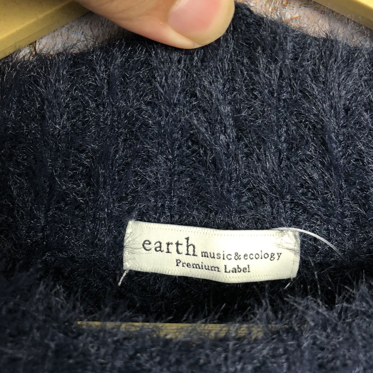 Homespun Knitwear Earth Music& Econology Shag Shaggy Fur Mohair Knitwear #A490 Size S / US 4 / IT 40 - 9 Thumbnail