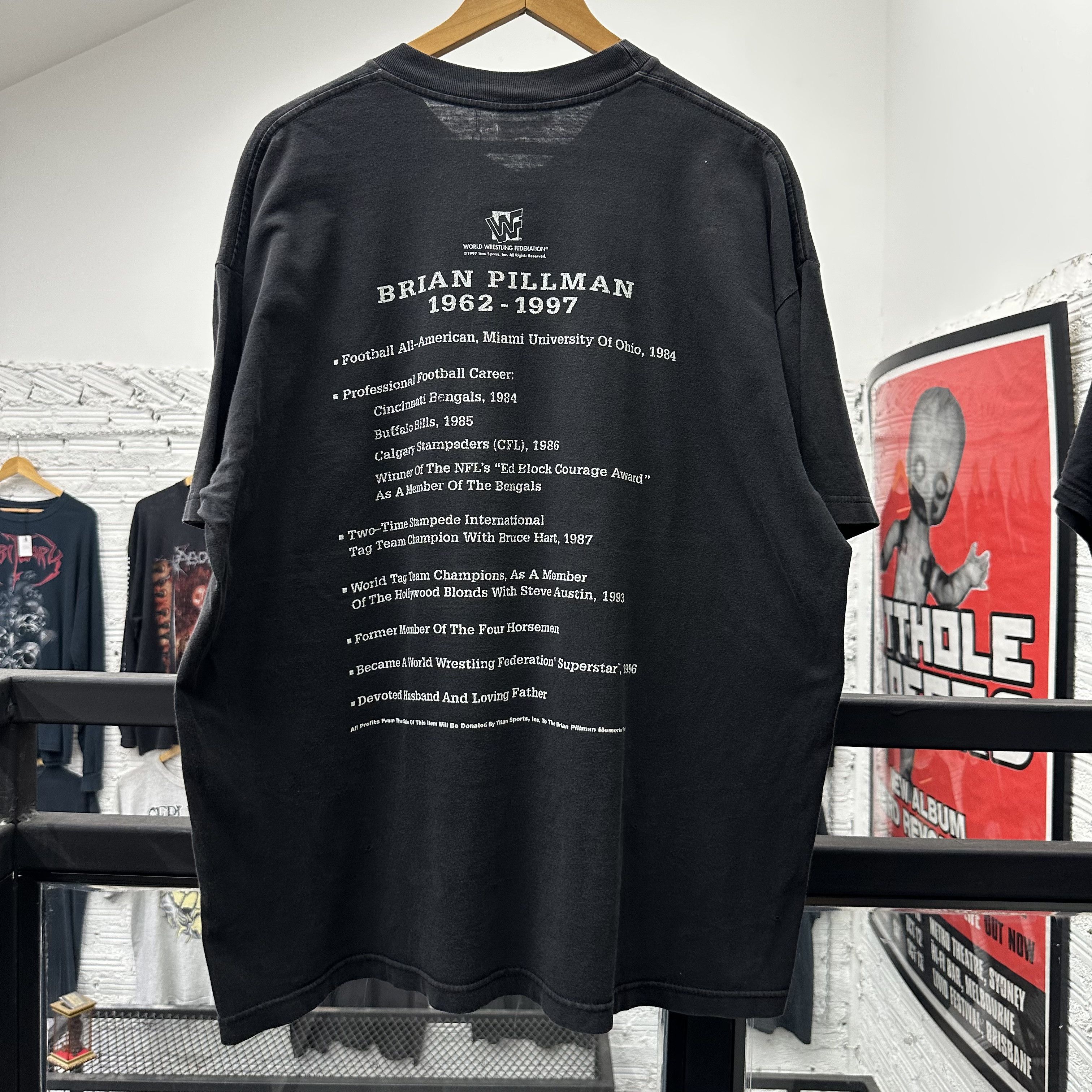 WWF Brian Pillman Memorial Shirt Vintage 1997 WWF Shirt Size US XXL / EU 58 / 5 - 4 Thumbnail