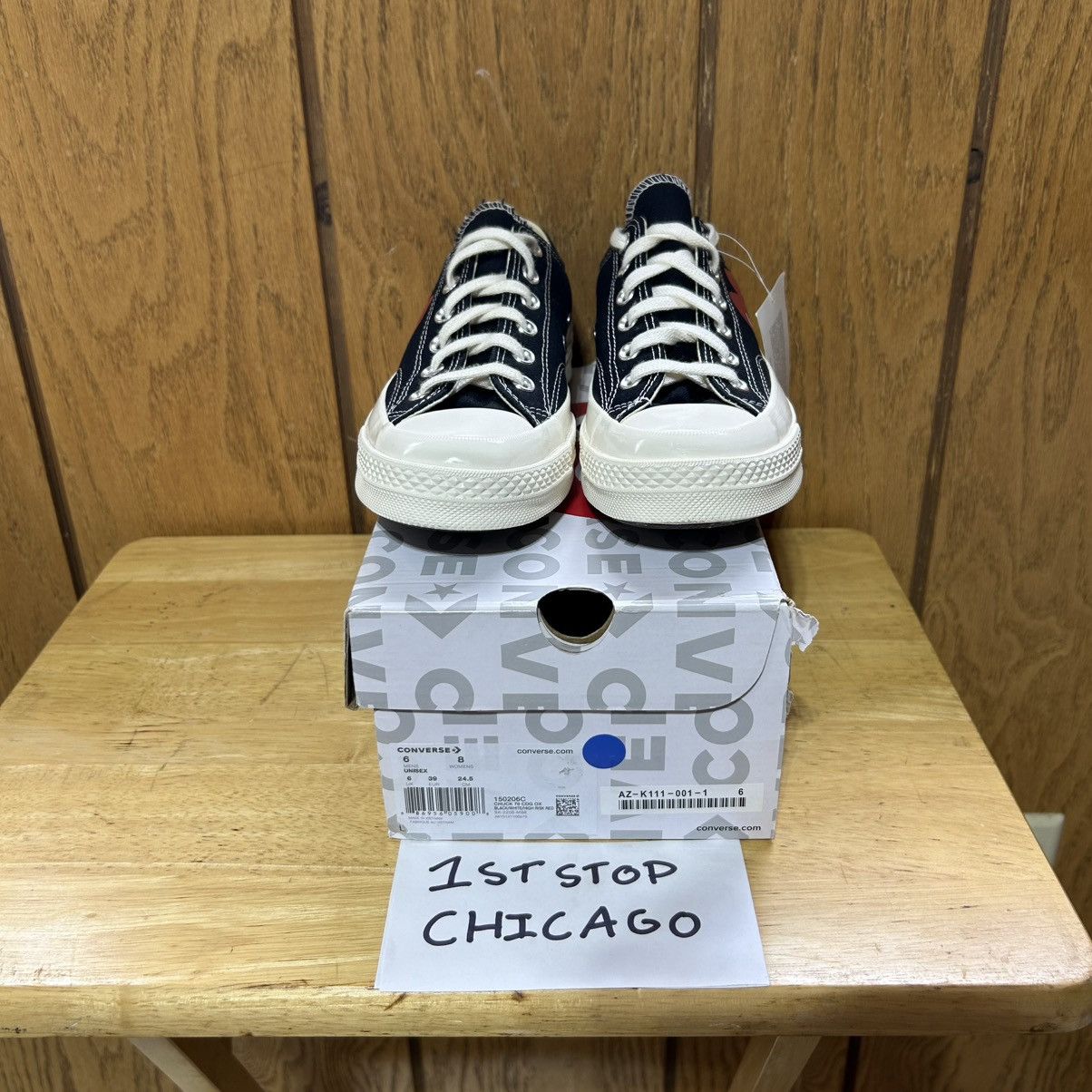 Comme des Garcons PLAY × Converse Converse Comme de Garcons Low Top Chuck 70 CDG OX Size 8 NEW Size US 8 / IT 38 - 2 Thumbnail