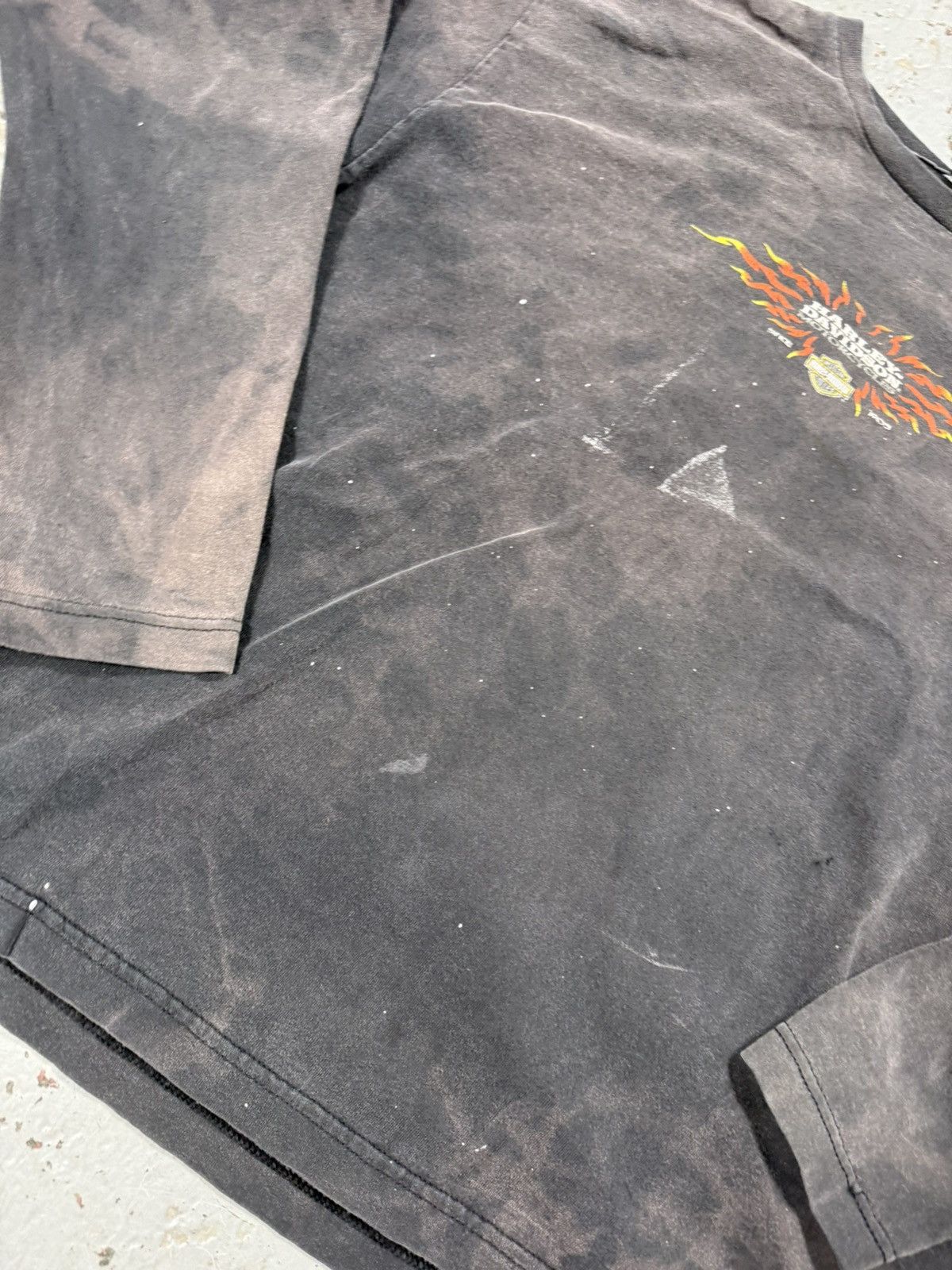 Harley Davidson Vintage Harley Davidson Faded Longsleeve Flame Tee Size US L / EU 52-54 / 3 - 5 Thumbnail