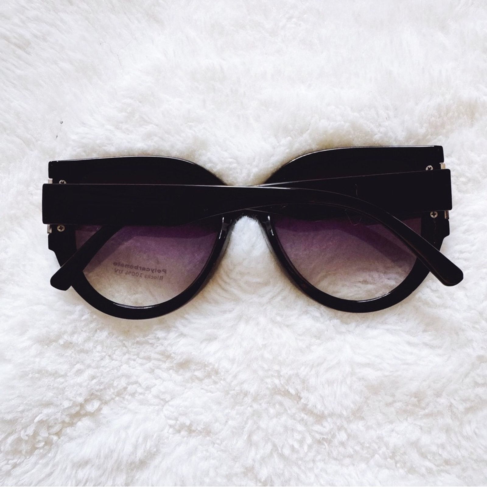 Other Rosy Black Cat Eye Oversized Sunglasses Size ONE SIZE - 10 Thumbnail