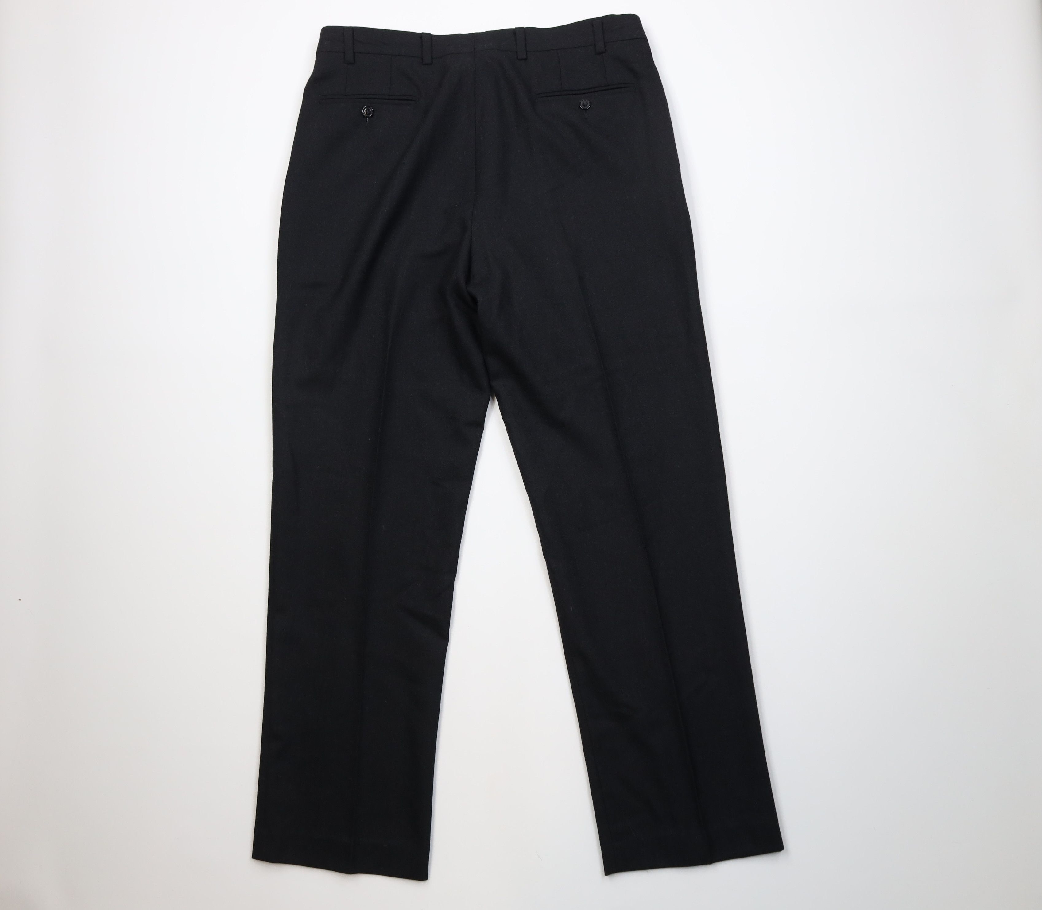 Vintage Vintage 90s Streetwear Wool Knit Wide Leg Chino Pants Black Size US 36 / EU 52 - 9 Thumbnail