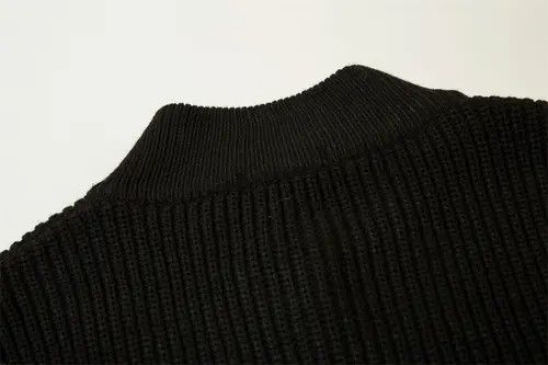 VIBE Black Full Zip Star Knit Sweater Size US M / EU 48-50 / 2 - 6 Thumbnail