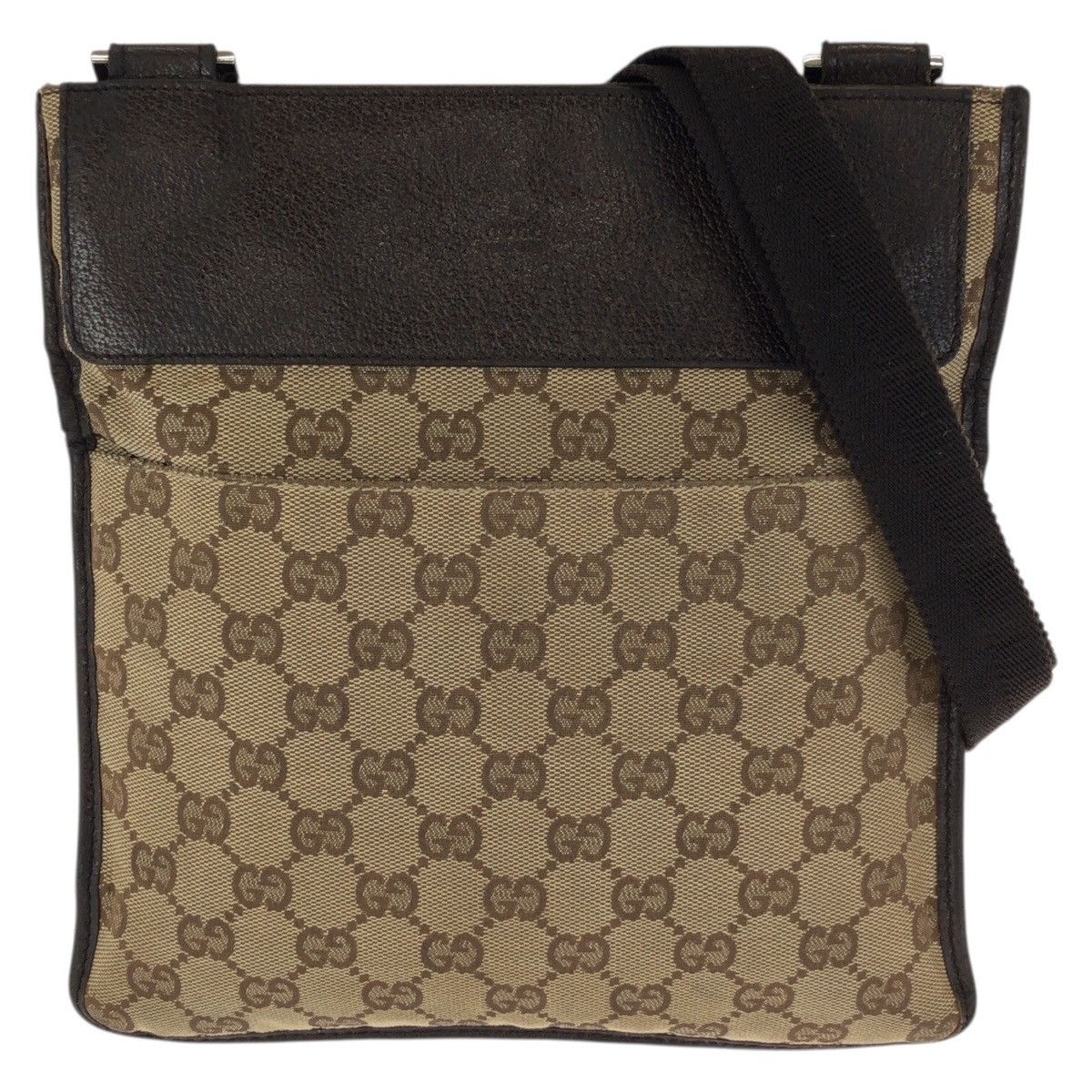 Gucci Gucci Gucci GG Canvas Leather Shoulder Bag Textile Shoulder Bag 27639 DUTY FREE for USA Size ONE SIZE - 1 Thumbnail