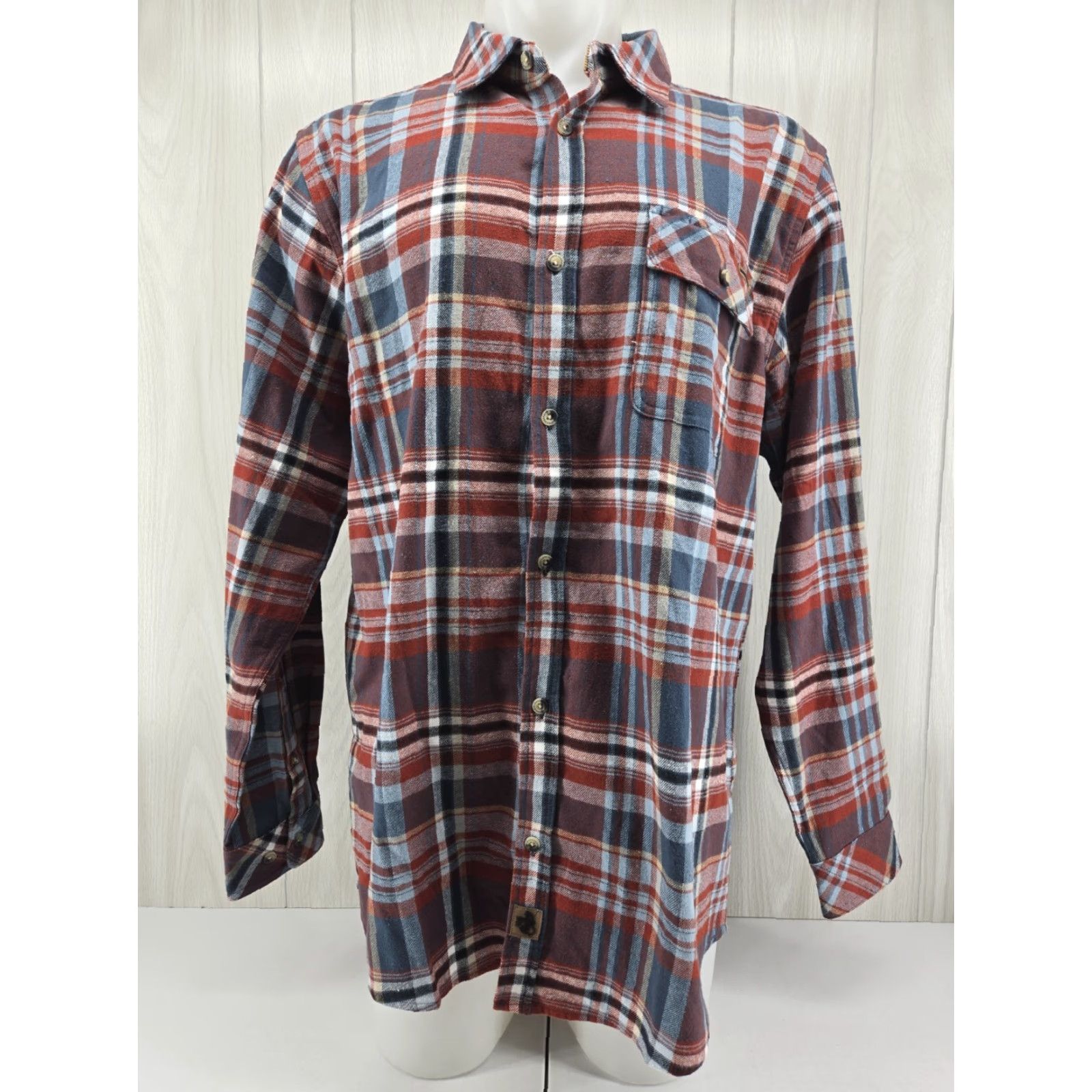 Vintage Legendary Whitetails Shirt Long Sleeve Flannel Button-Up Cotton Red Blue Plaid LT Big & Tall Mens Size US L / EU 52-54 / 3 - 3 Thumbnail