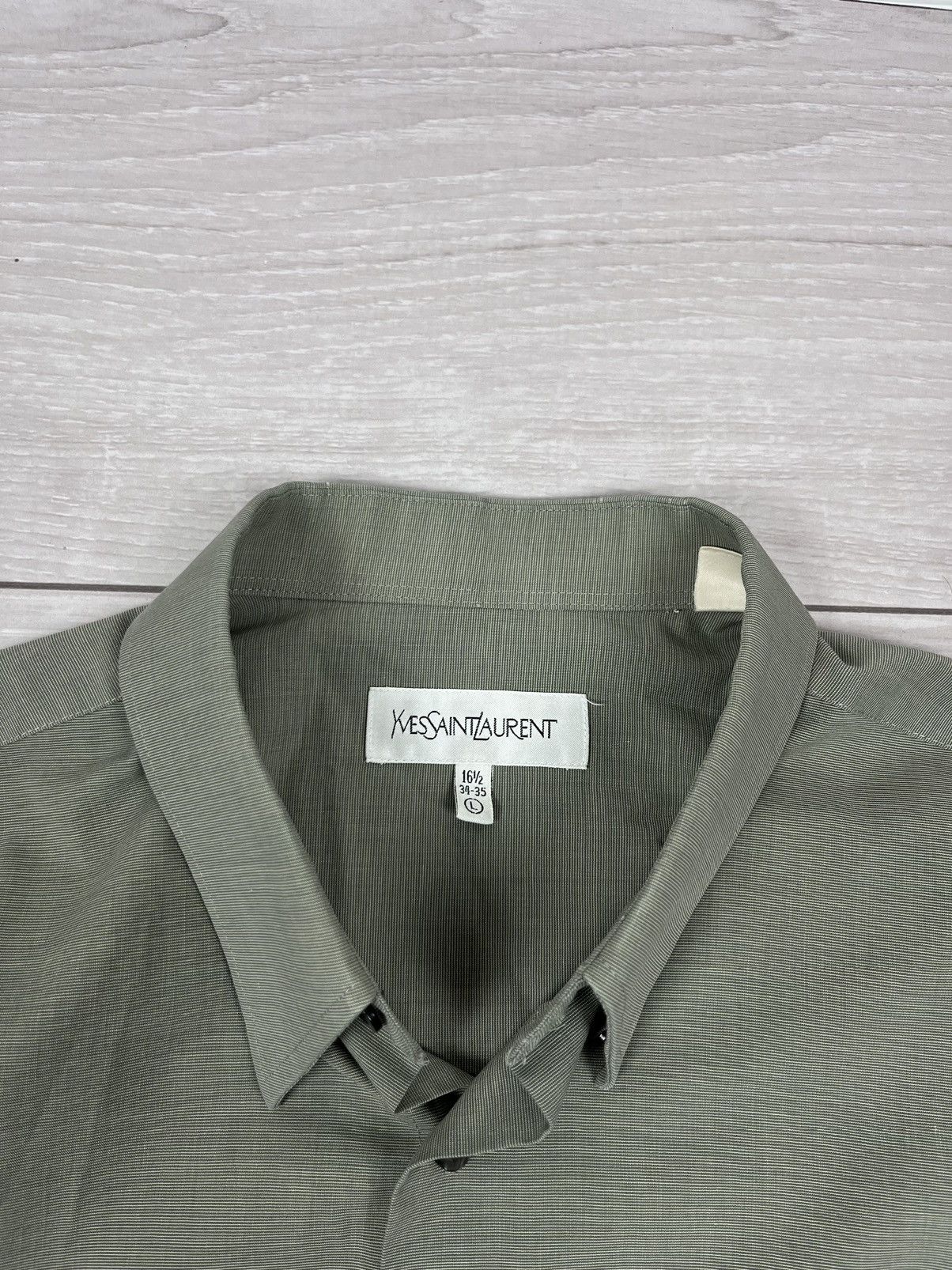Yves Saint Laurent Yves Saint Laurent Vintage Green Pocket Button Shirt Size US L / EU 52-54 / 3 - 7 Thumbnail