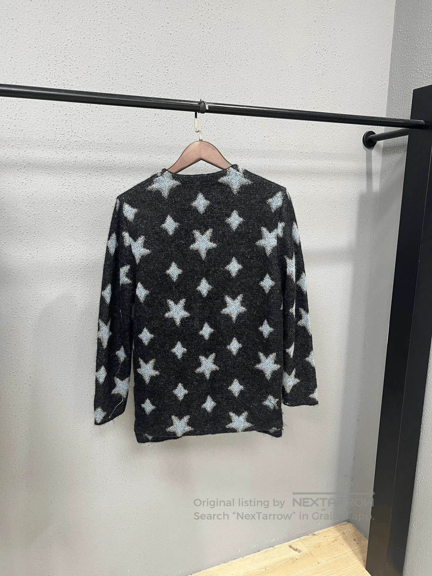 Saint Laurent Paris Slp Black Blue Star Cardigan. Size XS / US 0-2 / IT 36-38 - 2 Thumbnail