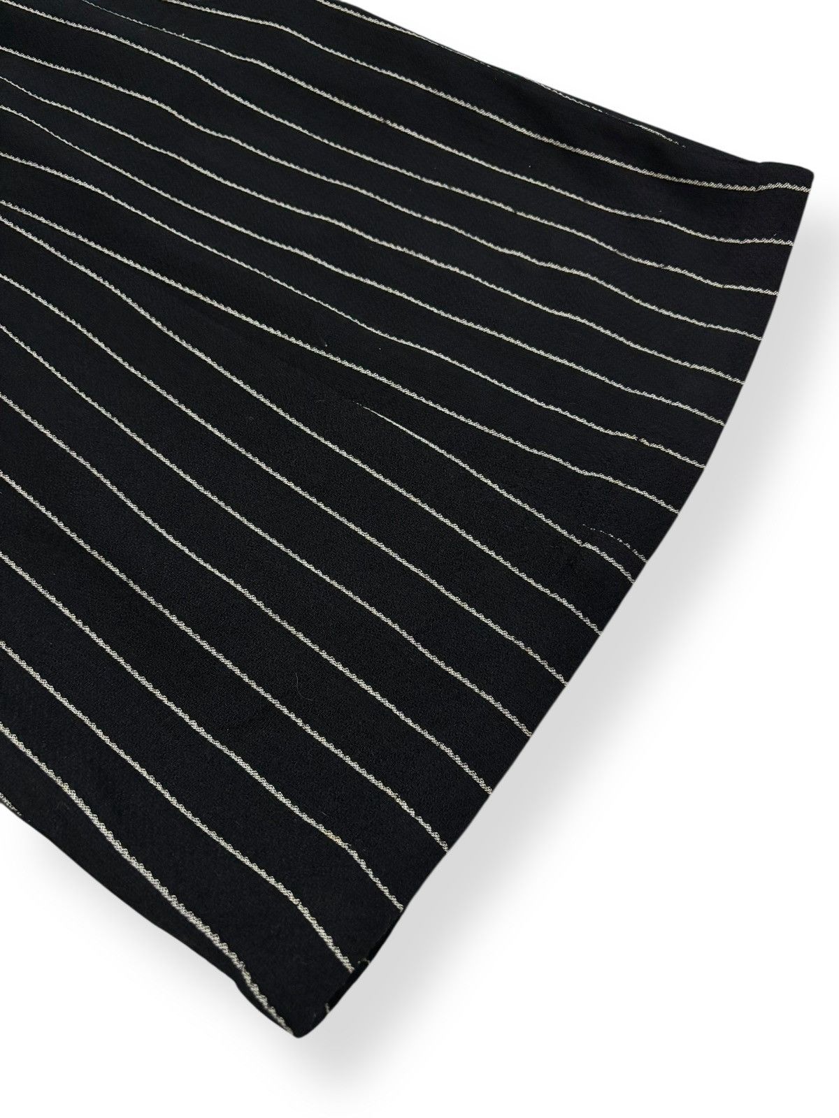 Versace Vintage Gianni Versace Striped Wool Pleated Wrap Midi Skirt Size 26" / US 2 / IT 38 - 7 Thumbnail