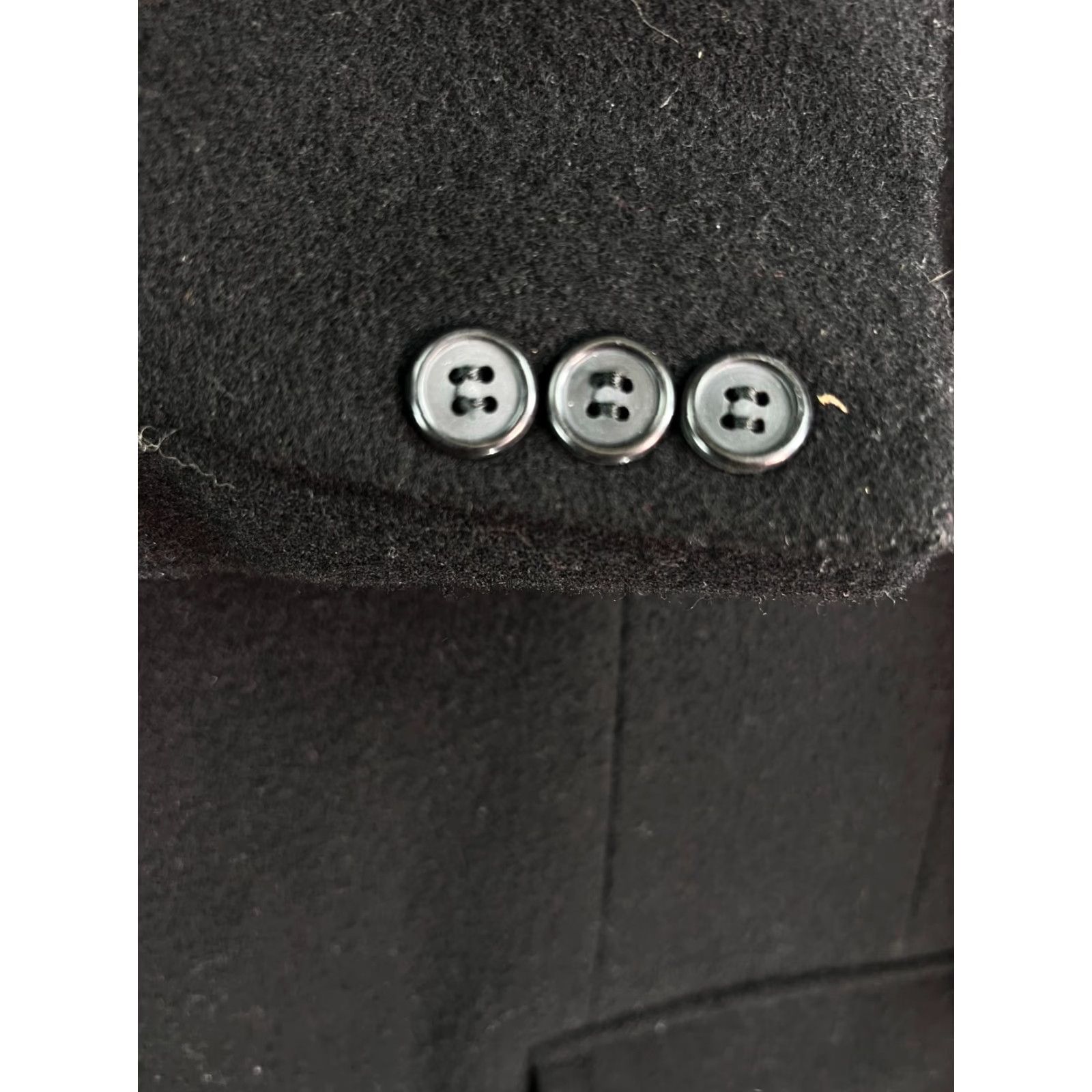 Vintage Vintage No Mens 100% Wool Overcoat Jacket Long Fall Winter Black Single Breasted 3 Button Chest Size 42 Mens Size US XS / EU 42 / 0 - 4 Thumbnail