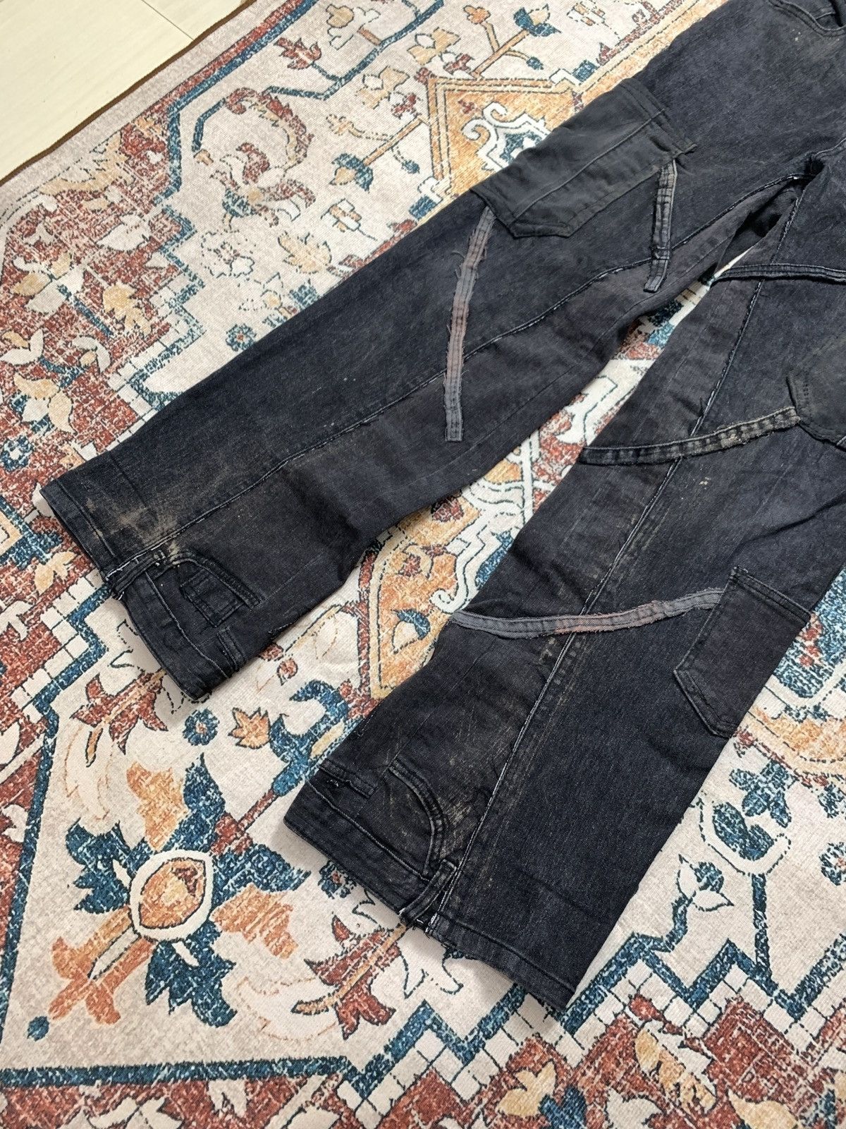 If Six Was Nine Reconstructed Flared Denim Pants Size US 32 / EU 48 - 3 Thumbnail
