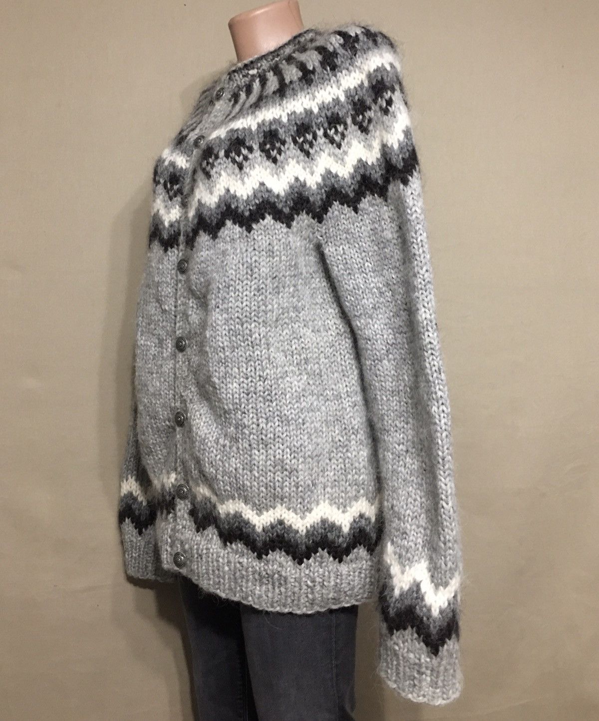 Dale Of Norway × Handmade The Handkniting Association of Iceland Sweater Cardigan Size L / US 10 / IT 46 - 2 Thumbnail