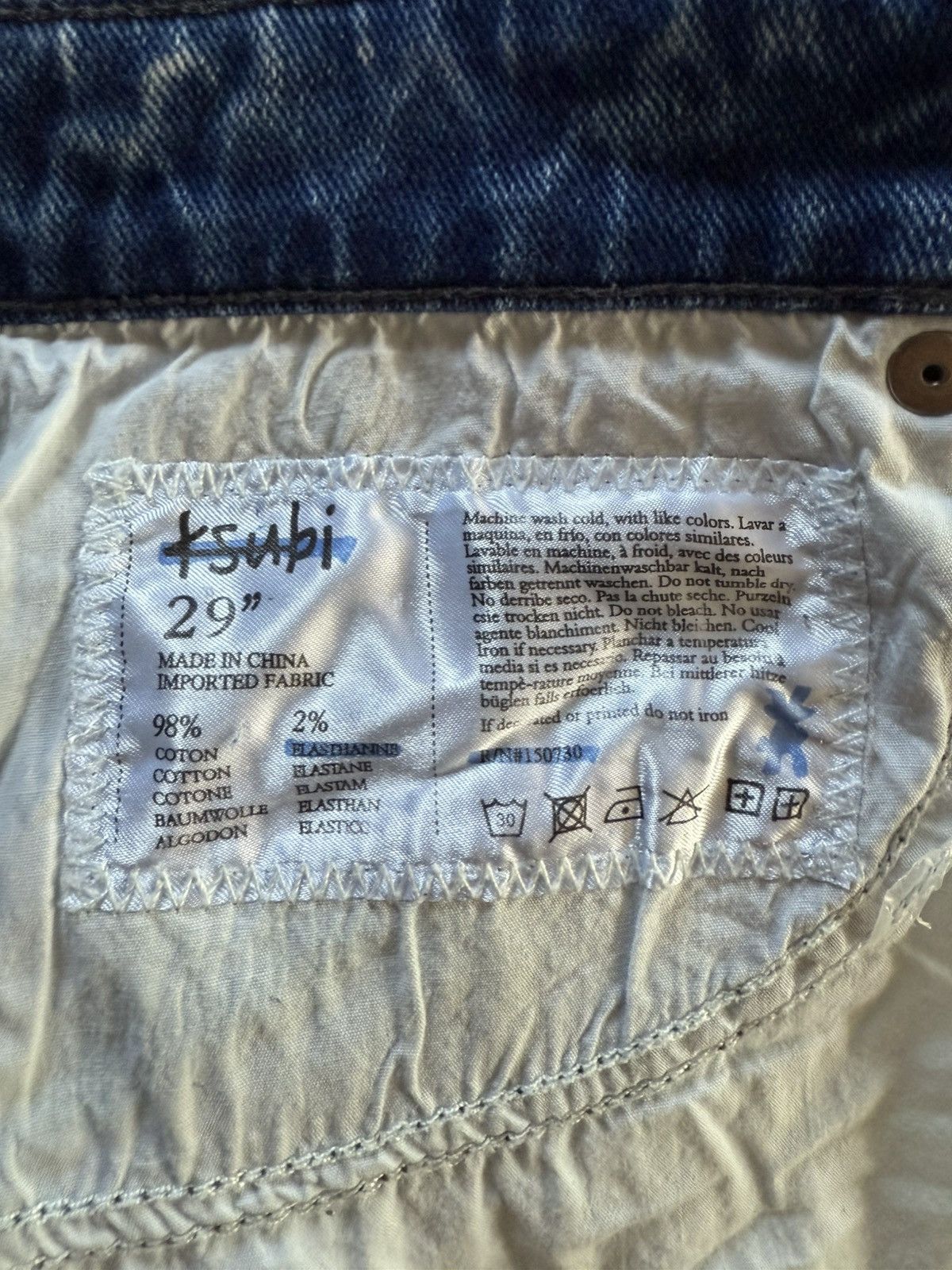 Ksubi Ksubi Studded Phython Snake Repaired Distressed Skinny Jeans Size US 30 / EU 46 - 22 Thumbnail