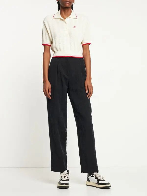 AUTRY o1y0725 Polo Sweater in Ivory/Red Size M / US 6-8 / IT 42-44 - 5 Thumbnail