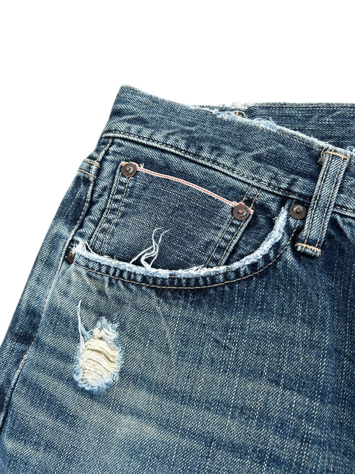 Kapital Vintage Edwin 505 Selvedge Distressed Denim Jeans Size US 33 - 5 Thumbnail