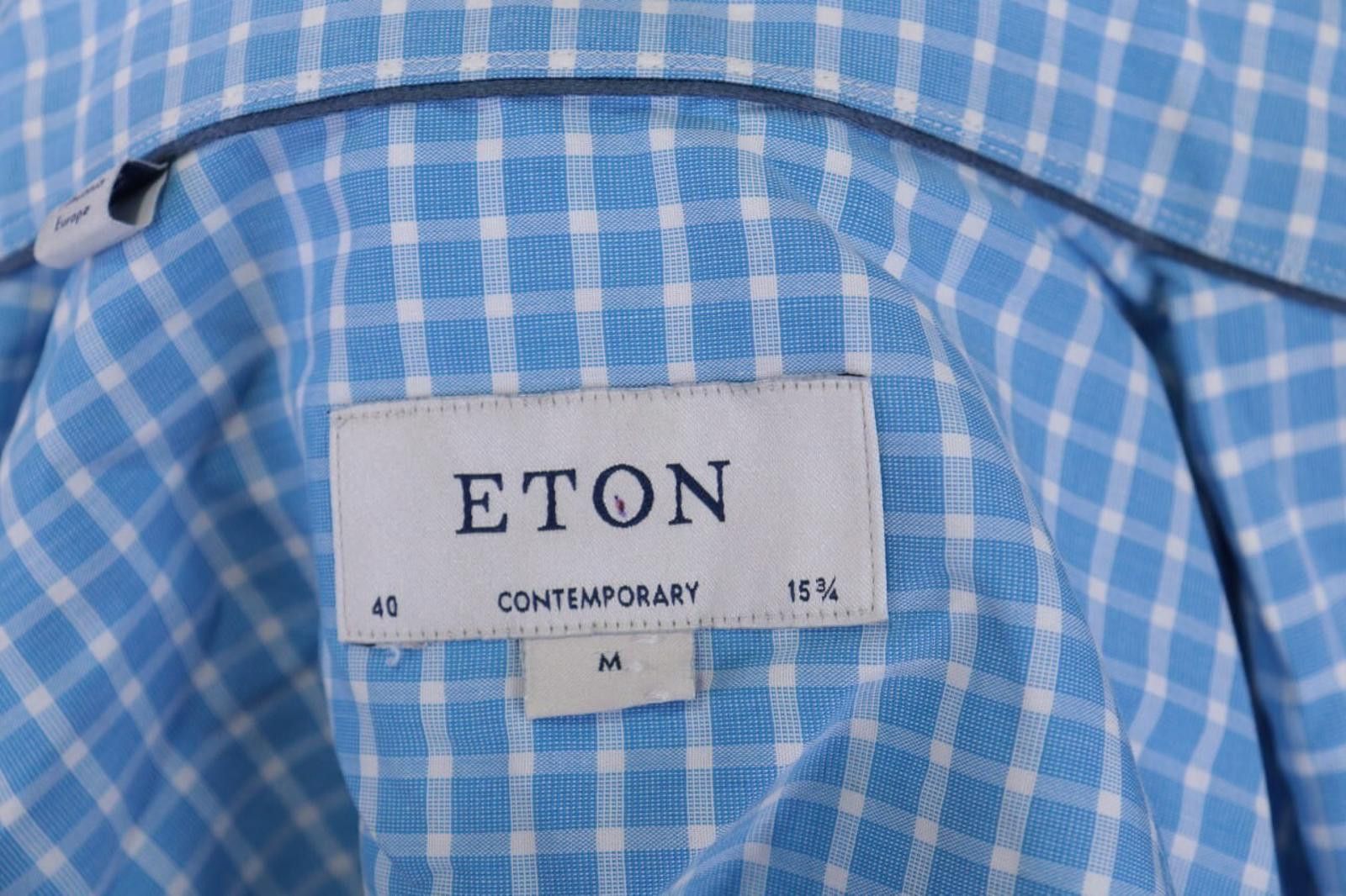 Eton Eton Contemporary Blue Check Shirt Size 40 / 15.75 Size US M / EU 48-50 / 2 - 12 Thumbnail