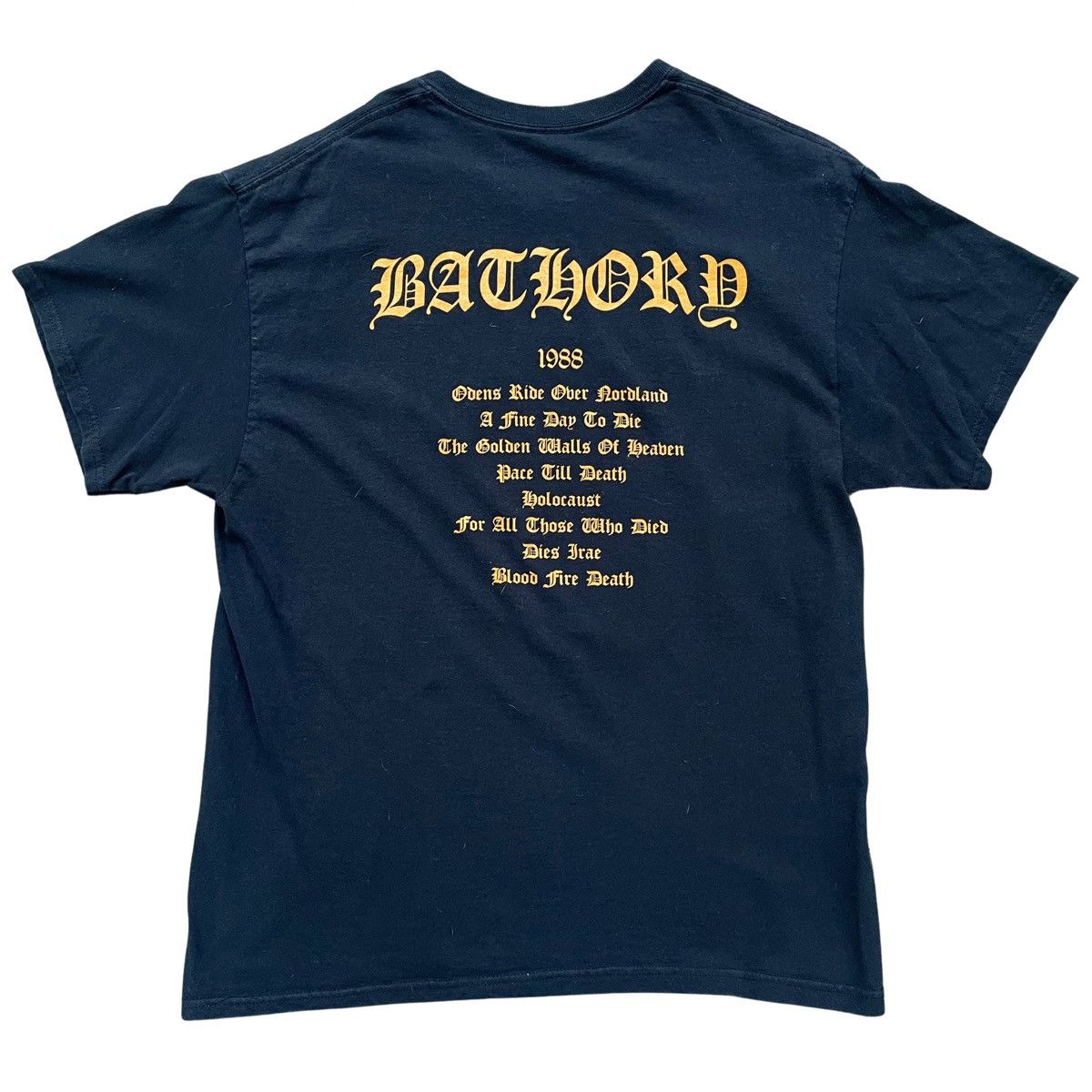 Band Tees × Vintage Vintage Bathory Blood Fire Death Shirt Size Large Size US L / EU 52-54 / 3 - 3 Thumbnail