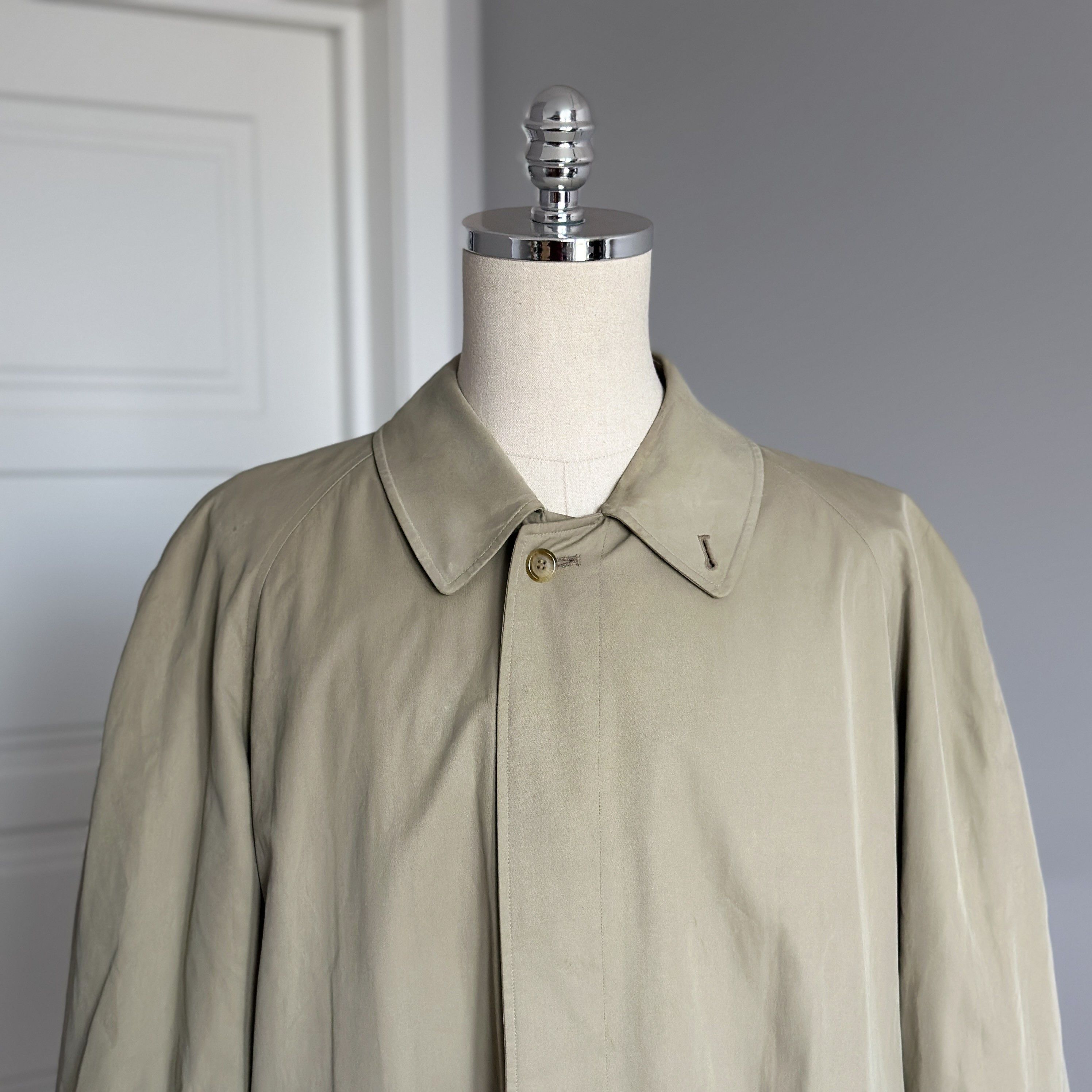 Burberry Vintage BURBERRYS 100% Cotton Long Coat Nova Check Lining Size US XL / EU 56 / 4 - 2 Thumbnail
