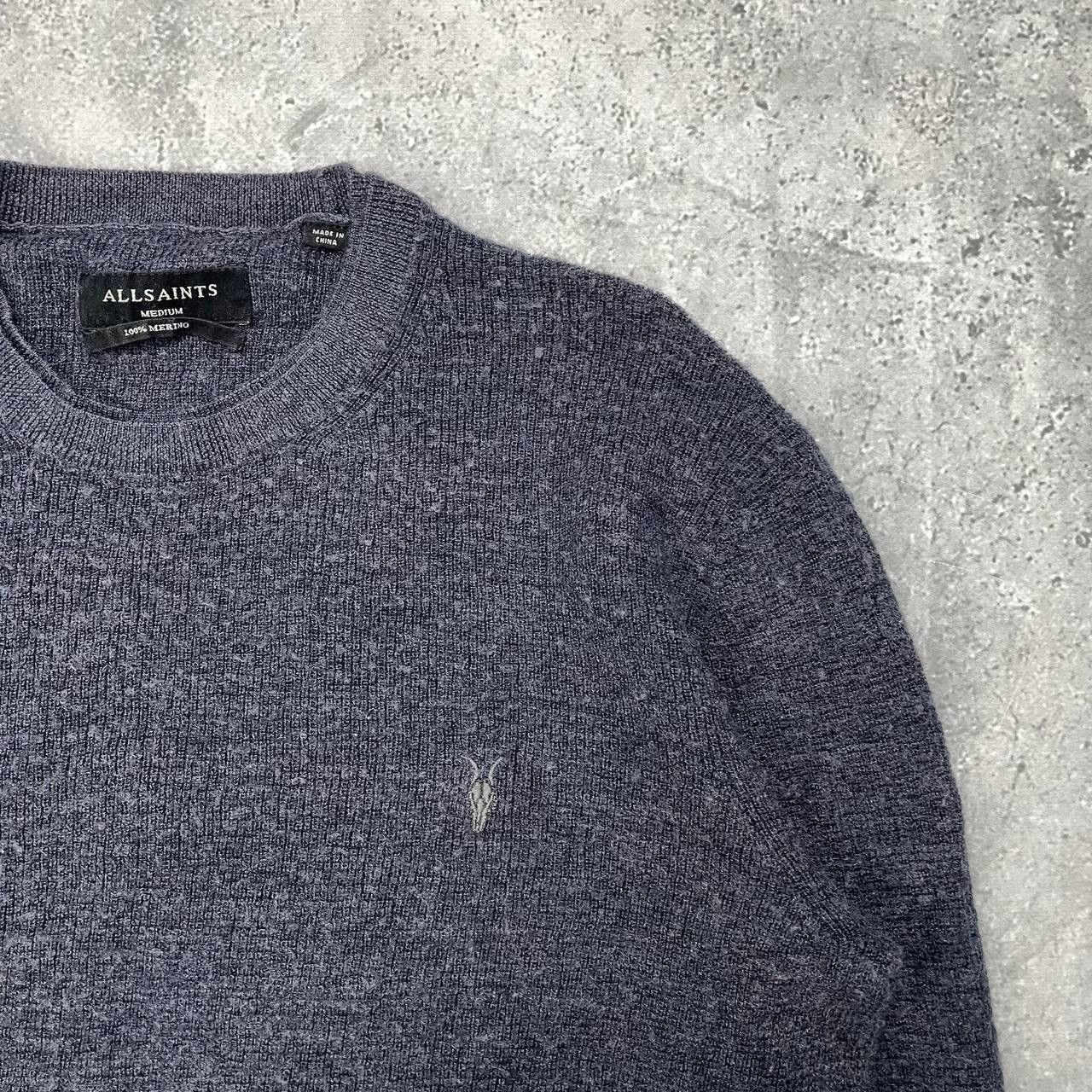 Allsaints Allsaints Merino Crew Neck Sweater Blue Size M Size US M / EU 48-50 / 2 - 4 Thumbnail