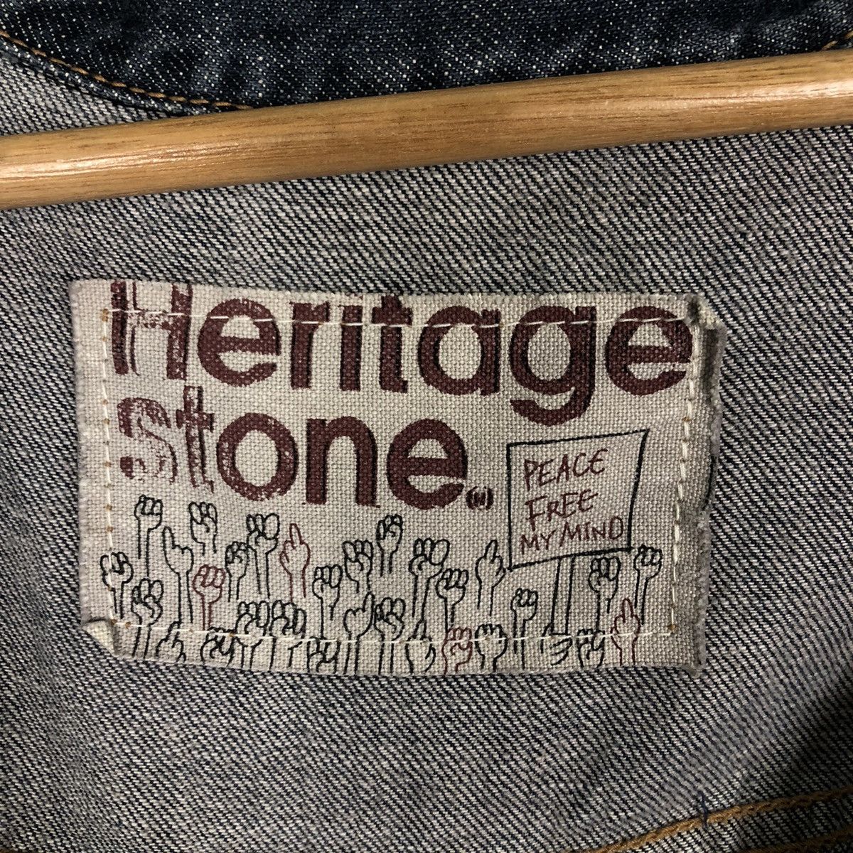 Japanese Brand 🔥Rare Distressed Denim Jacket Punk Design Herritage Stone Size US M / EU 48-50 / 2 - 13 Thumbnail