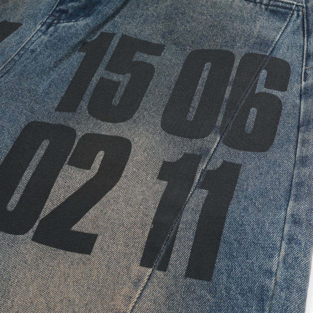 Japanese Brand × Jean Men's hip-hop trendy loose letter-printed cargo jeans Size US 32 / EU 48 - 5 Thumbnail