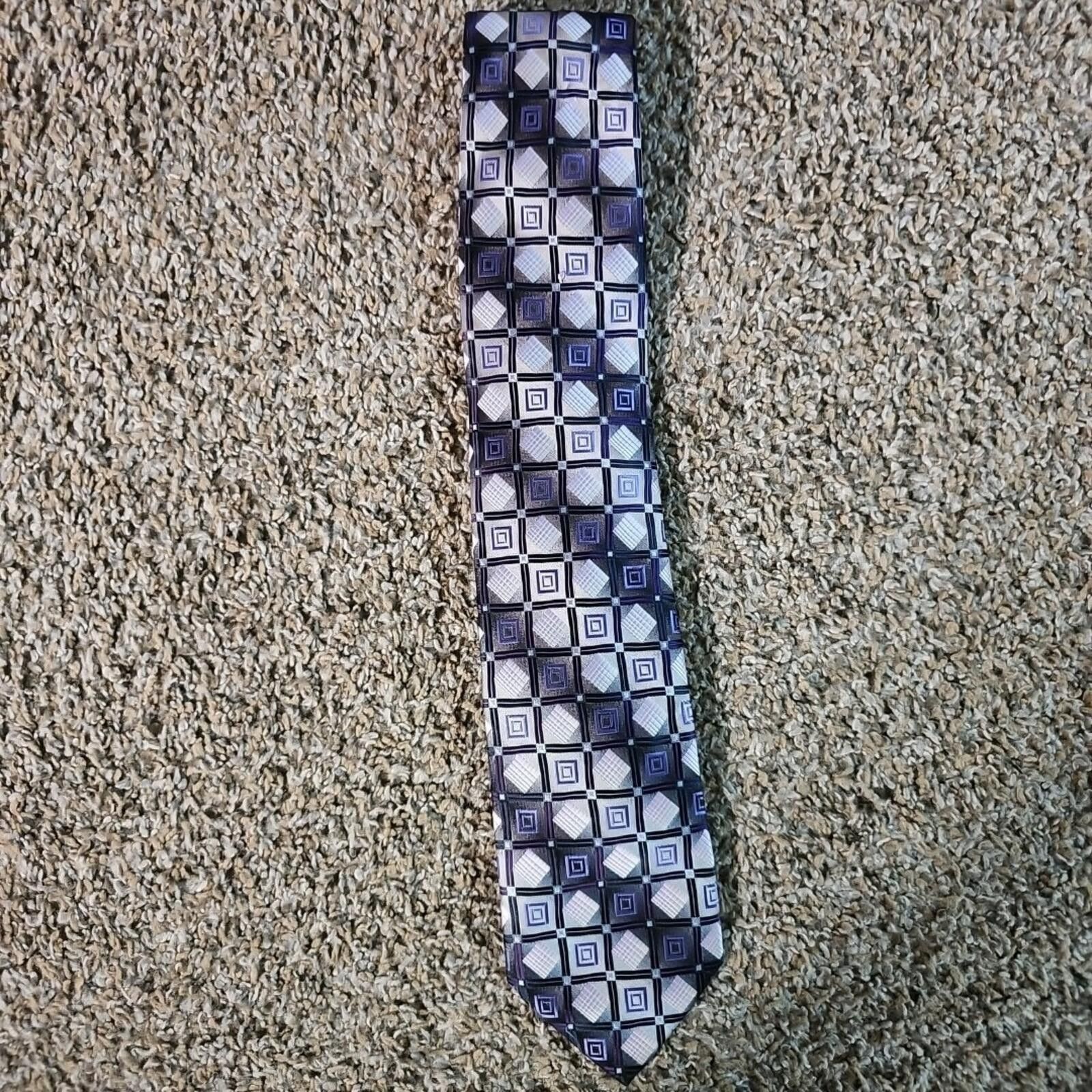 Alexander Julian alexander julian colours Neck tie Purple Silver Geometric Size ONE SIZE - 1 Thumbnail