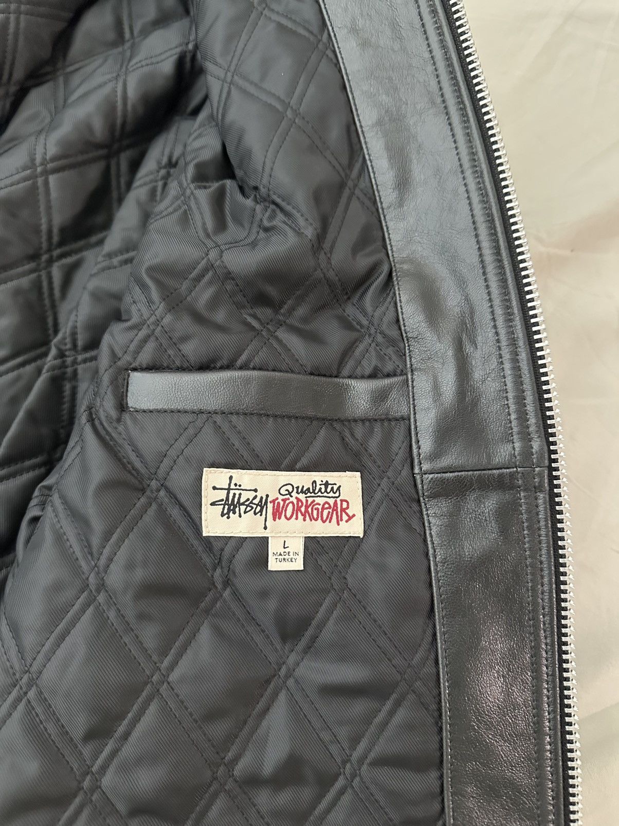 ジャケット・アウター Stussy GARAGE JACKET LEATHER Garage Jacket Leather – Black | Outerwear | Stüssy UK