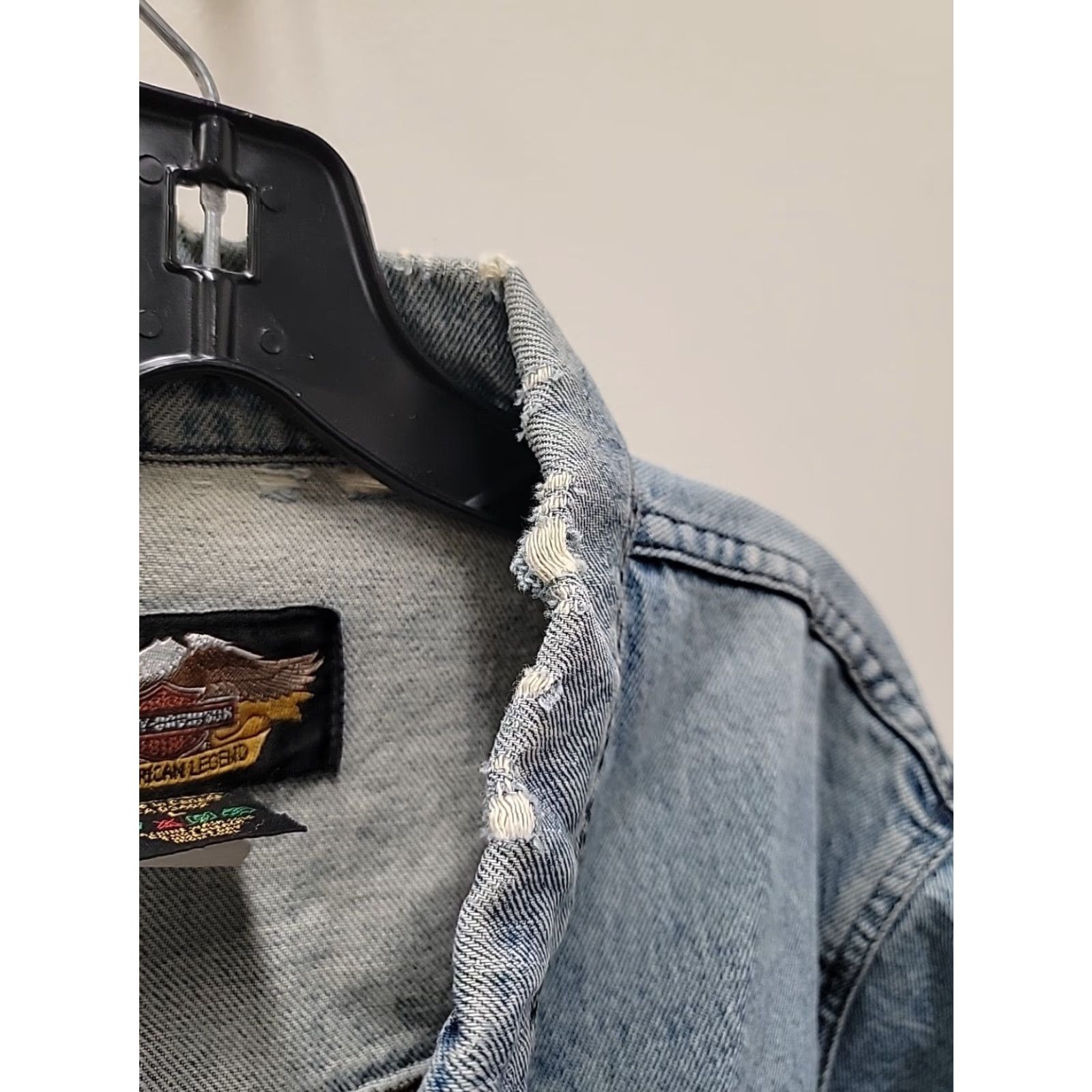 Harley Davidson VINTAGE Harley-Davidson Mens Jacket Denim Blue M L 80s 90s Motorcycle Shirt Style Collared Pockets Size US L / EU 52-54 / 3 - 5 Thumbnail