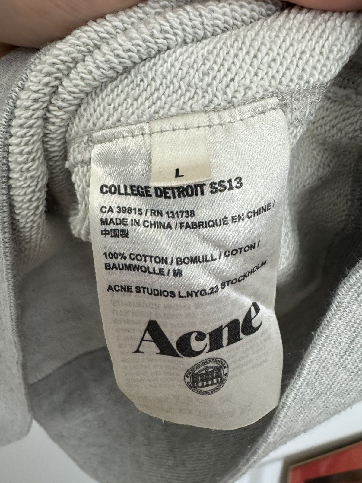 Acne Studios Acne Studios SS13 Collage Detroit sweatshirt city surf grey Size US L / EU 52-54 / 3 - 6 Thumbnail
