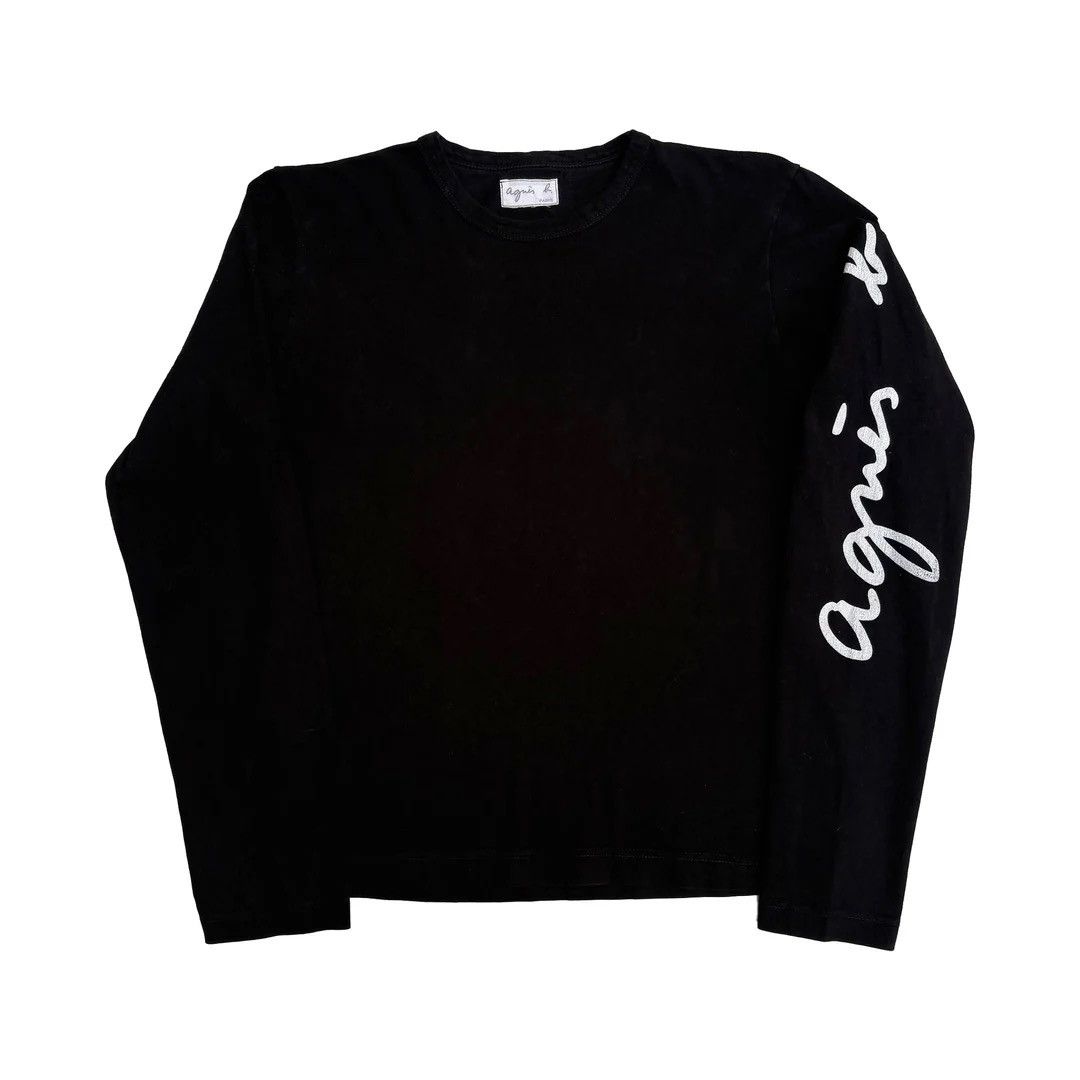 agnes b. Rare Vintage 90's Agnes B Center Logo Longsleeve T Shirt