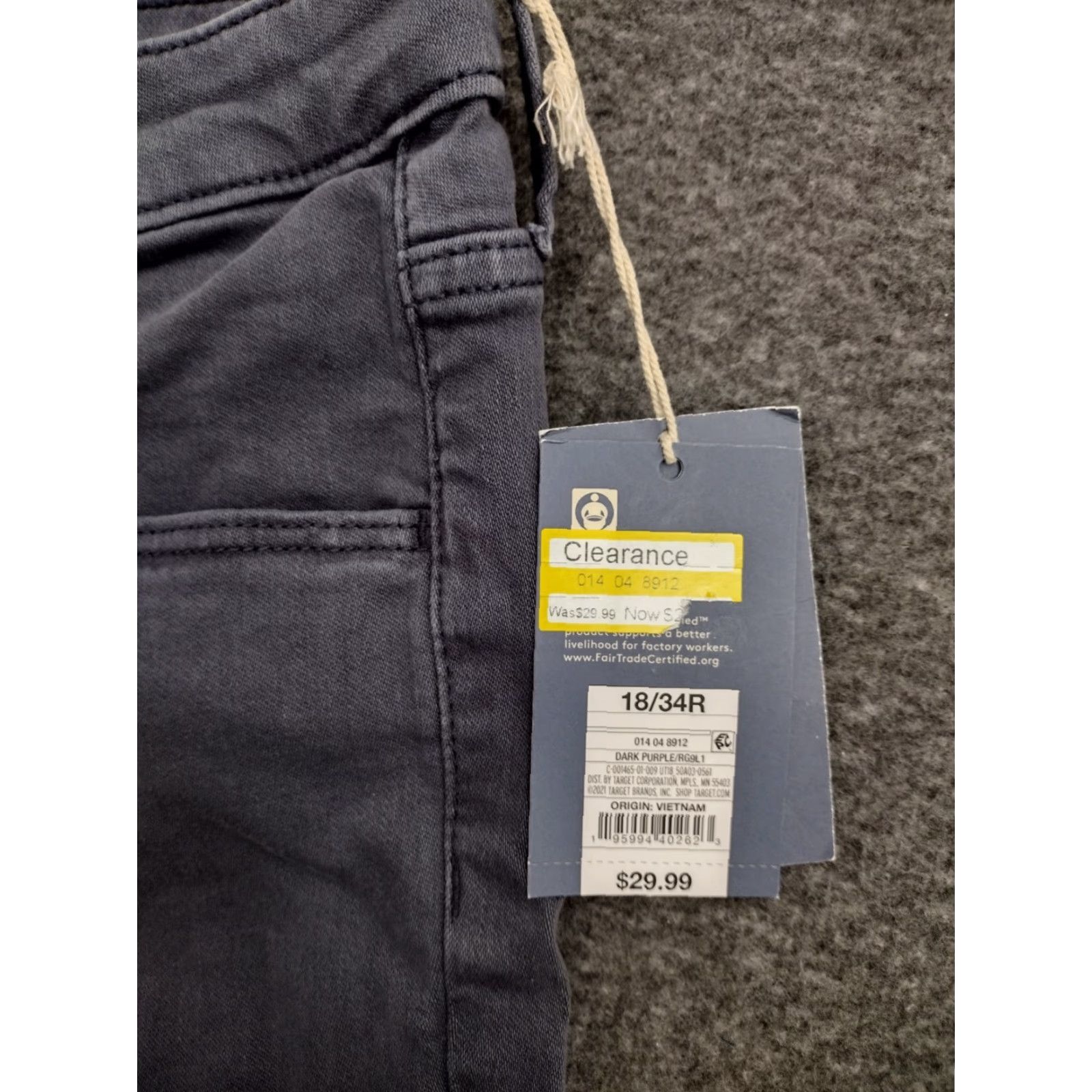 Vintage Universal Thread Women's Jeans Distressed High Rise Skinny Dark Purple 18/34R Size 40" / US 18 - 6 Thumbnail