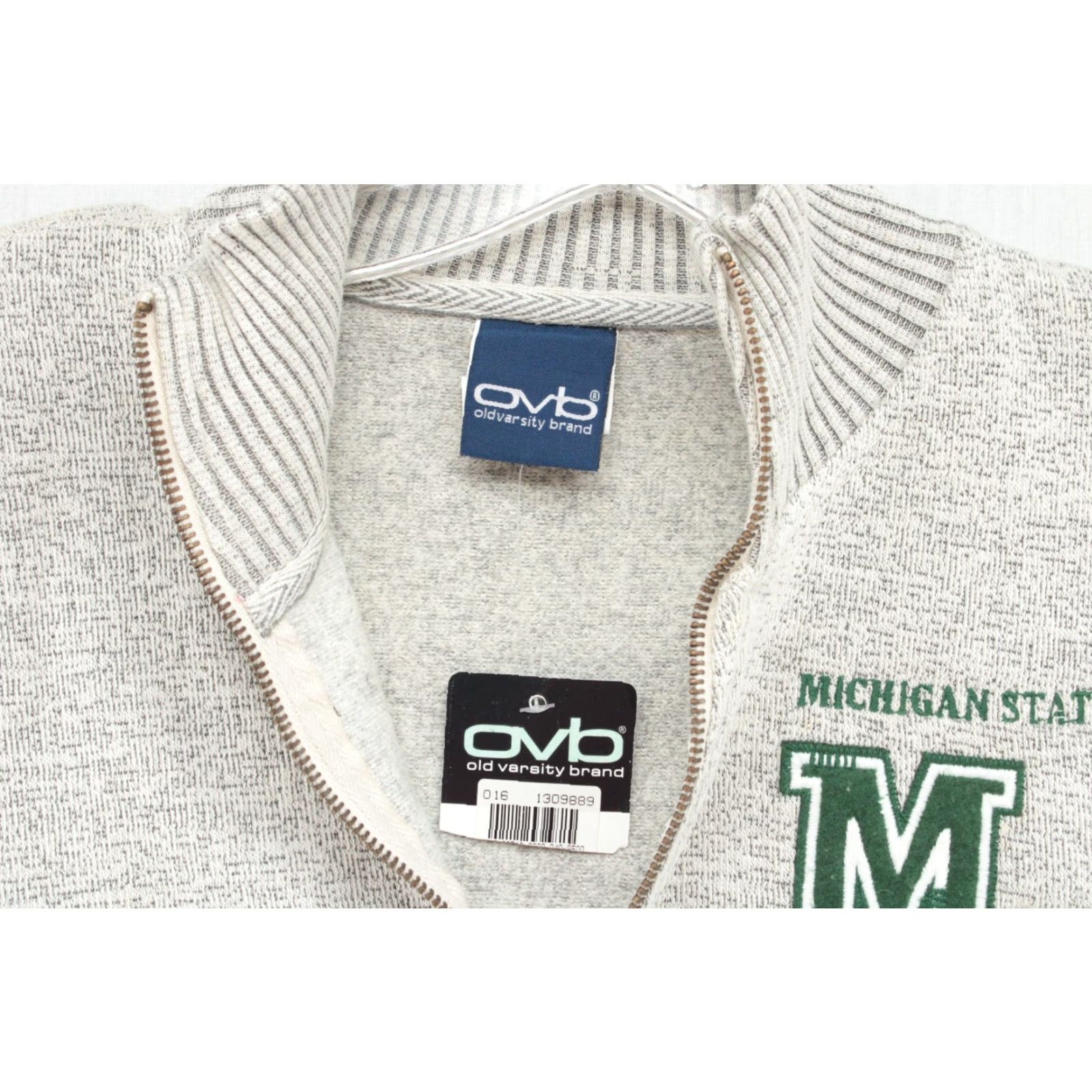 Vintage VINTAGE Old Varsity Brand Michigan State Spartans Sweater Sweatshirt Men's Large Gray Pullover Spirit Football 90s Mens Size US L / EU 52-54 / 3 - 5 Thumbnail