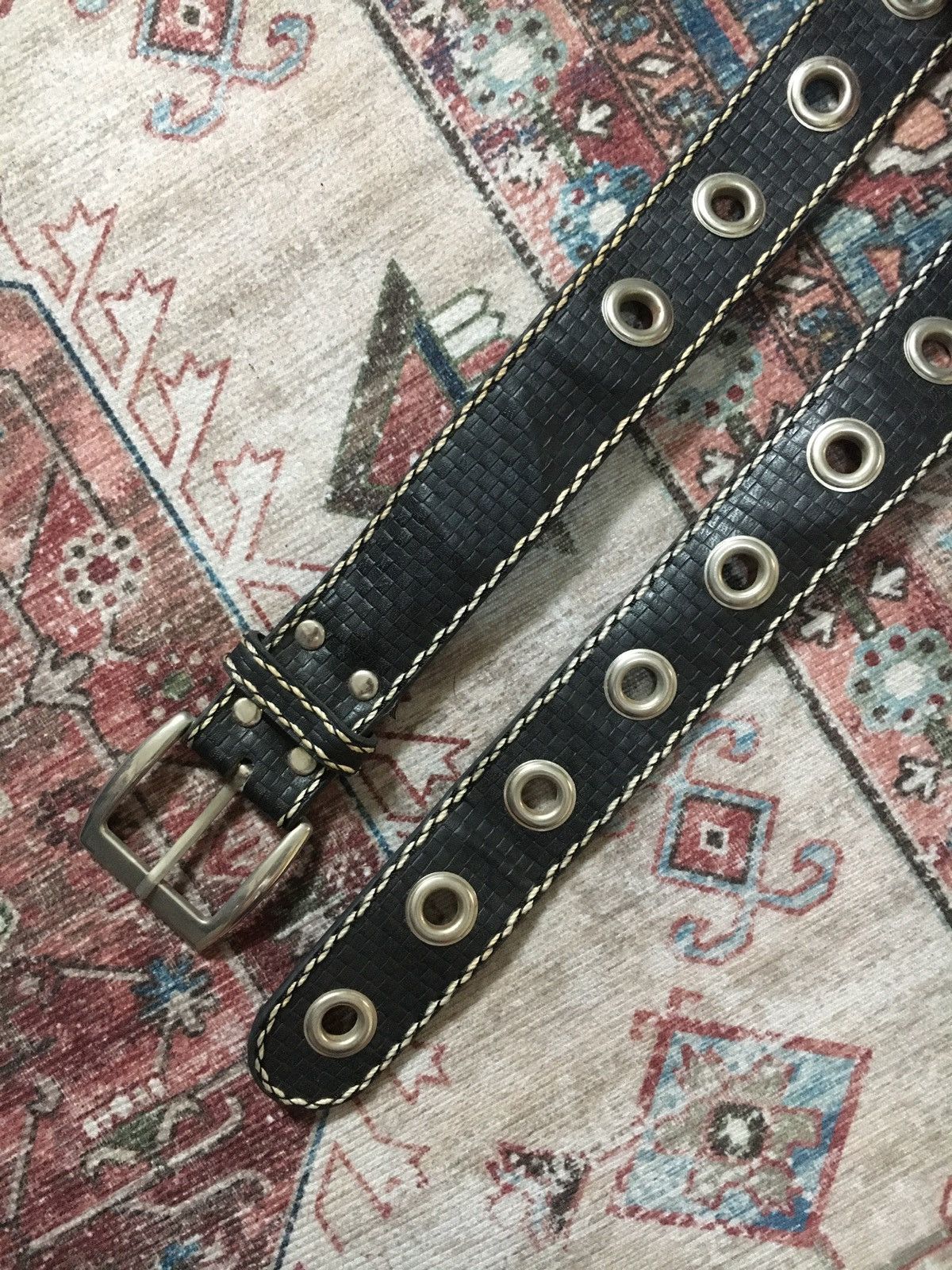 If Six Was Nine × Japanese Brand × Le Grande Bleu (L.G.B.) Black ringer belt Size ONE SIZE - 4 Thumbnail