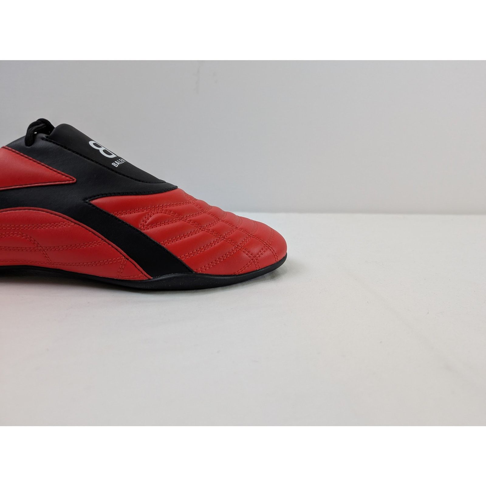 Balenciaga o1rshd1 Matt Leather Free Material Zen Sneaker in Red/Black Size US 9 / EU 42 - 4 Thumbnail