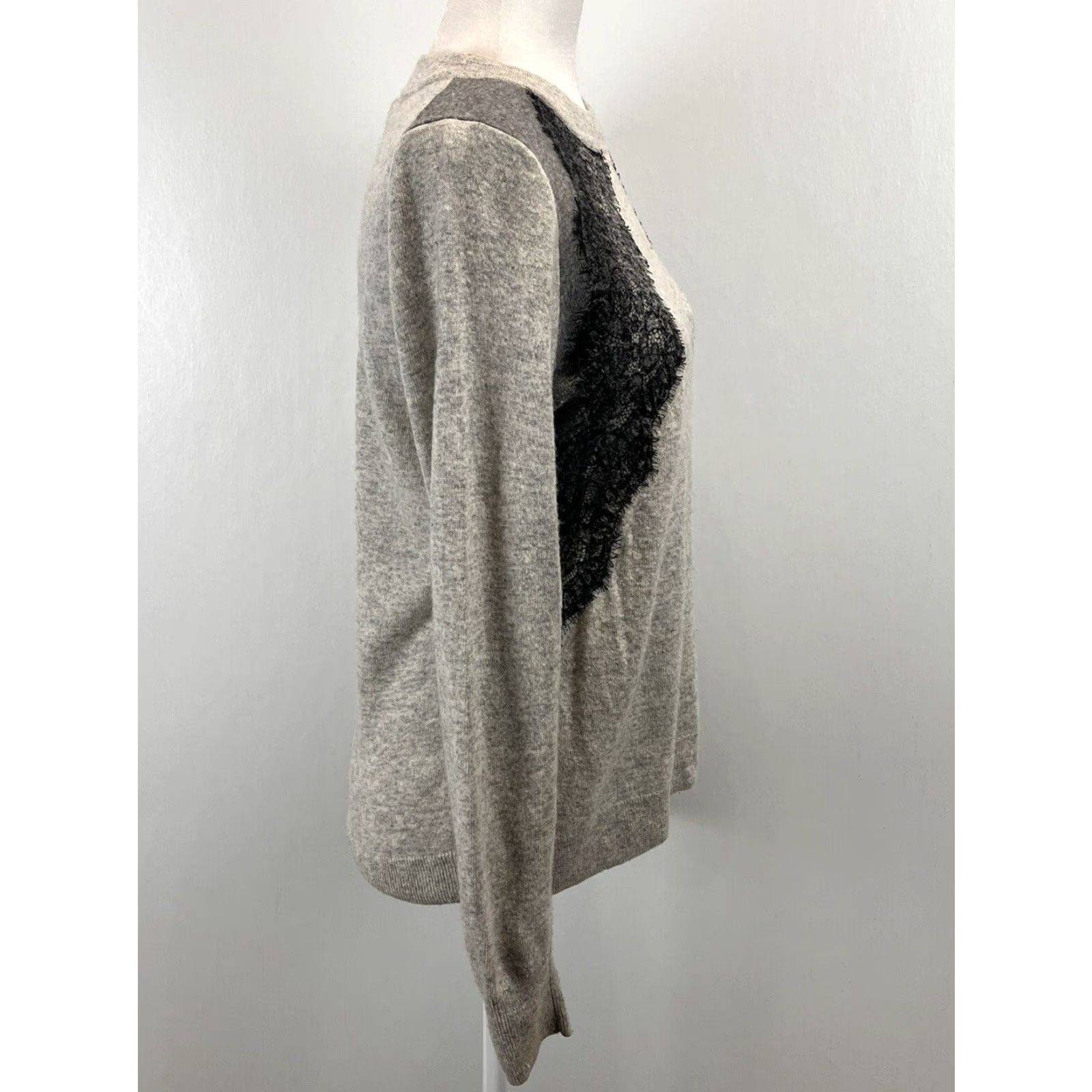 J.Crew J. Crew Wool Blend Sweater Women's Small Gray Crew Neck Pullover Fall Winter Size S / US 4 / IT 40 - 4 Thumbnail