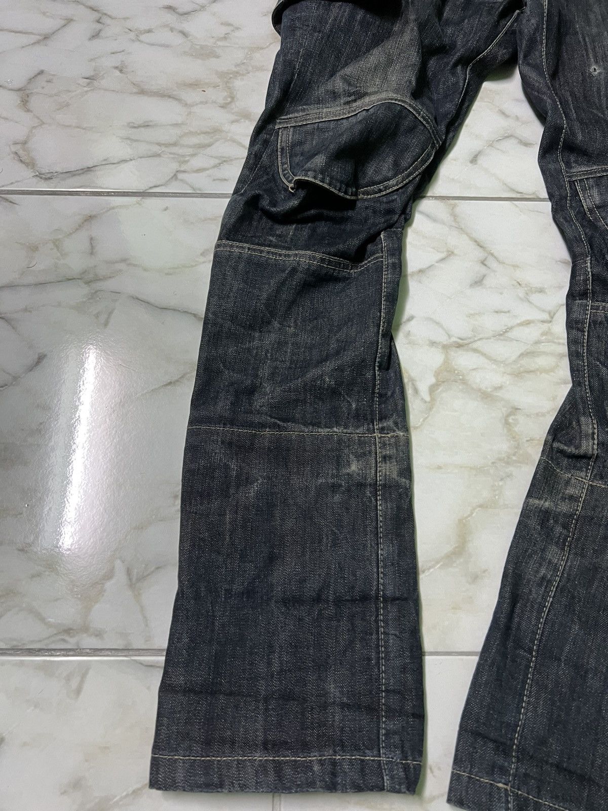 Japanese Brand × PPFM 💥DOUBLE WAIST💥PPFM MULTIPOCKET DISTRESS PUNK JEAN Size US 31 - 4 Thumbnail
