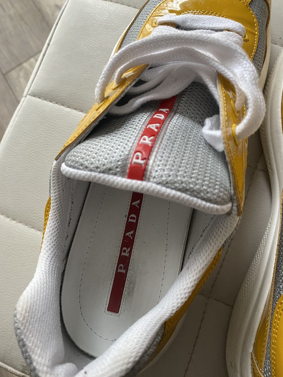 Prada Prada Cup Sneaker “Gold Argento” Size US 10 / EU 43 - 4 Thumbnail