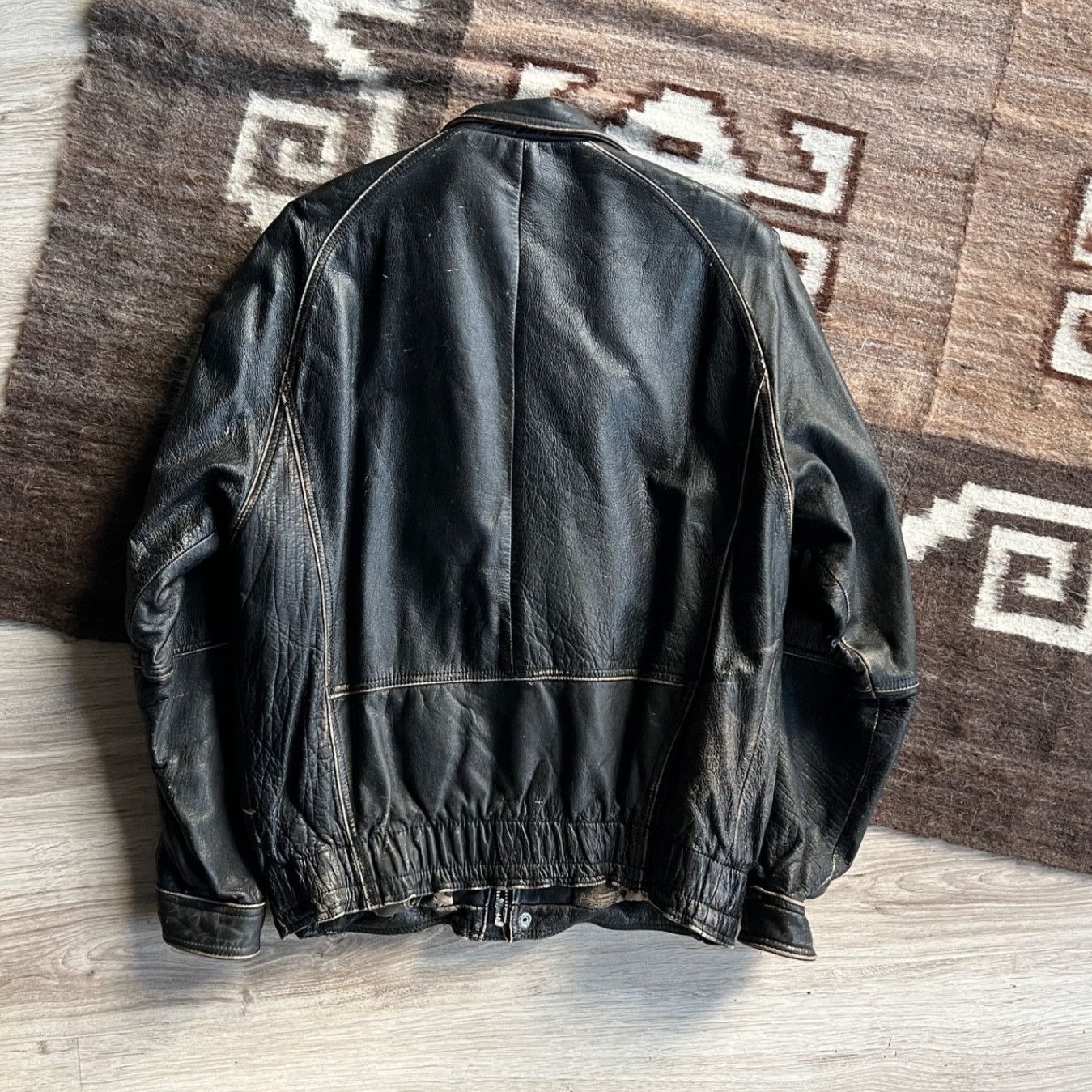 Leather Trapper Leather Vintage Jacket Biker Moto Heavyweight 9774AC Size US M / EU 48-50 / 2 - 11 Thumbnail