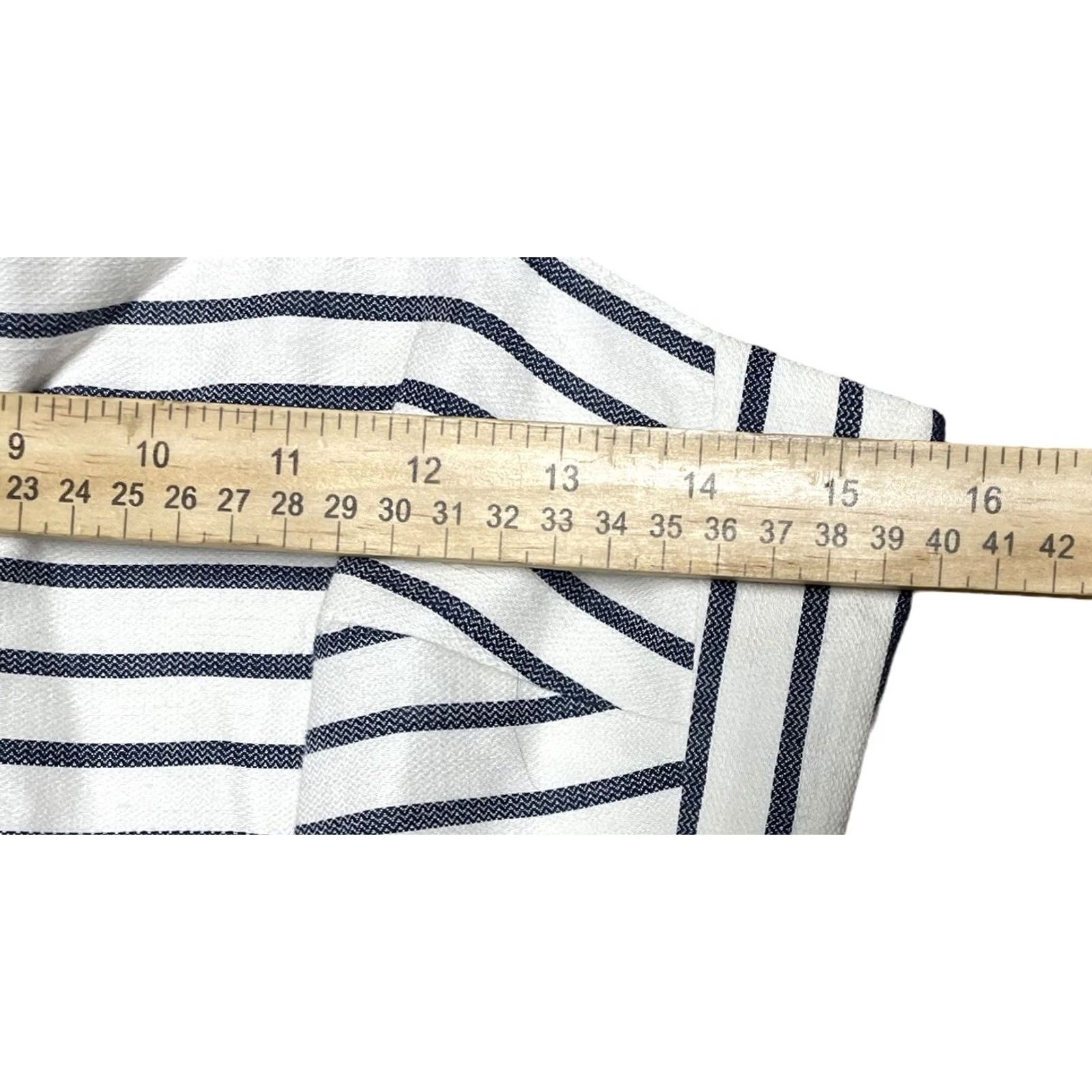 Banana Republic Banana Republic Women’s Striped Pencil Dress Size 4 Navy White Summer Halter Sleeveless Knee Length Size S / US 4 / IT 40 - 7 Thumbnail