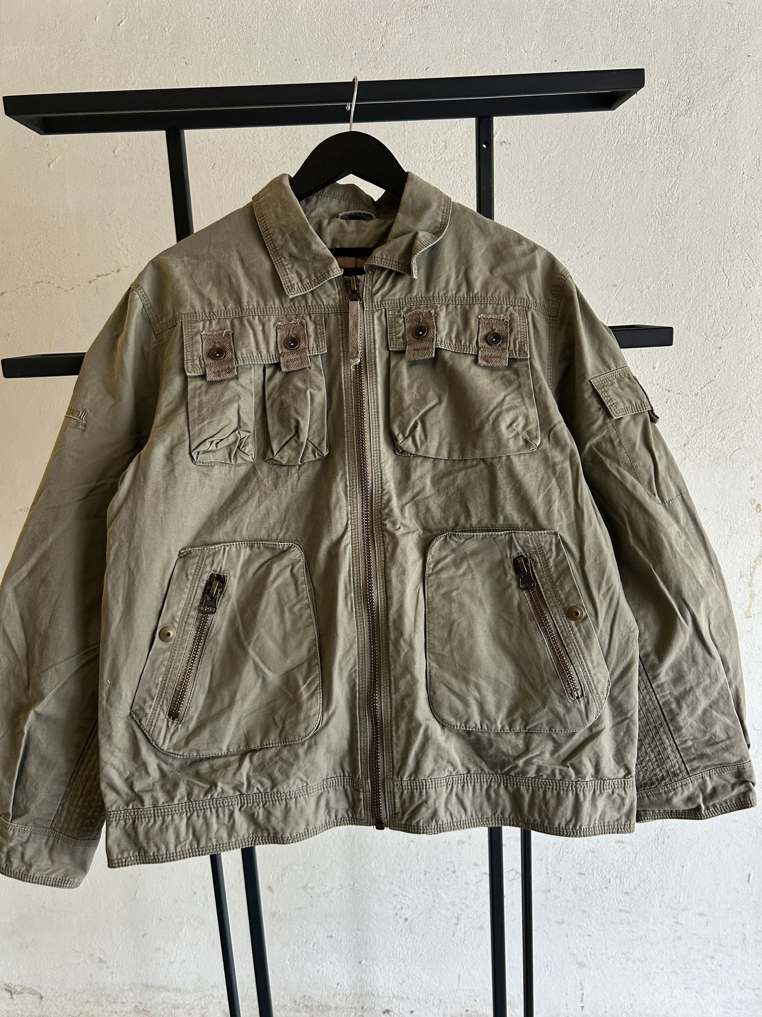 Japanese Brand Vintage Balenciaga Style Denim Washed Cargo Jacket 90s Size US M / EU 48-50 / 2 - 6 Thumbnail