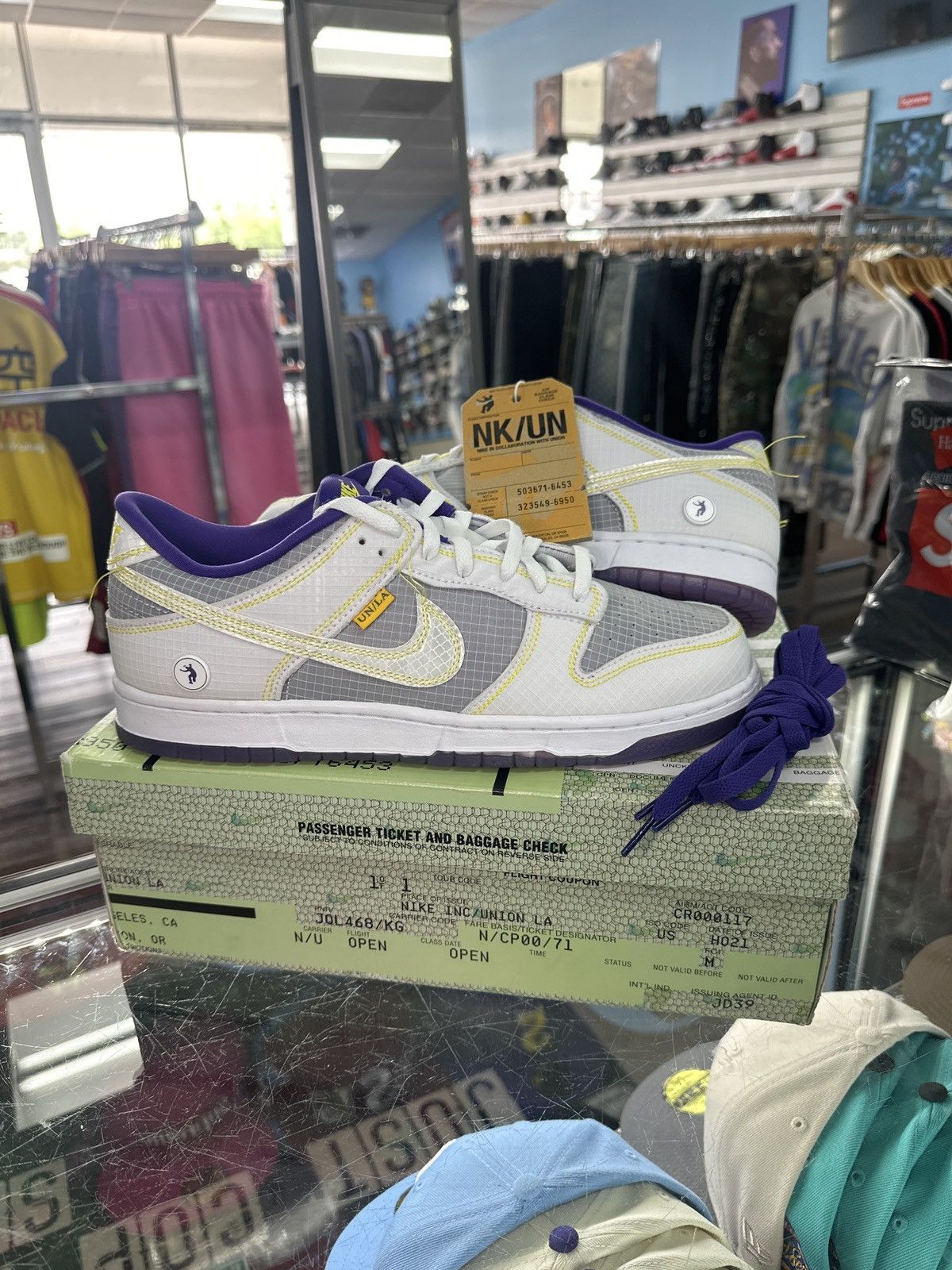 Nike Nike Dunk Low Union Passport Pack Court Purple Size US 12 / EU 45 - 1 Thumbnail