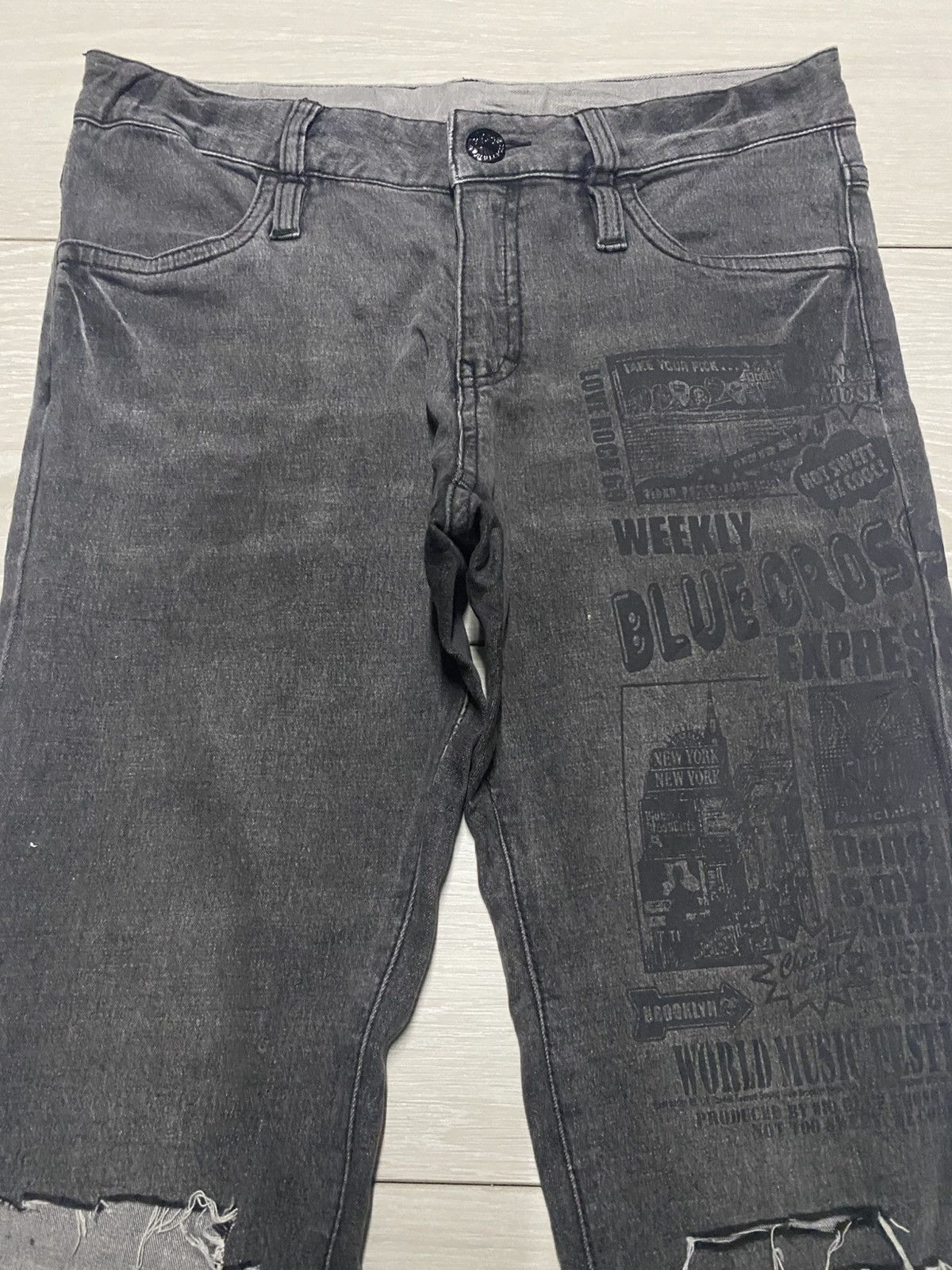 Japanese Brand Vintage Japanese Brand Spicy Label Print Skinny Jeans Size 28" / US 6 / IT 42 - 3 Thumbnail