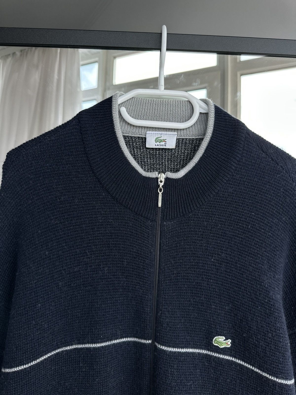Lacoste Lacoste Full Zip Wool Blend Sweater Navy Blue Size 7 L Large Size US M / EU 48-50 / 2 - 5 Thumbnail