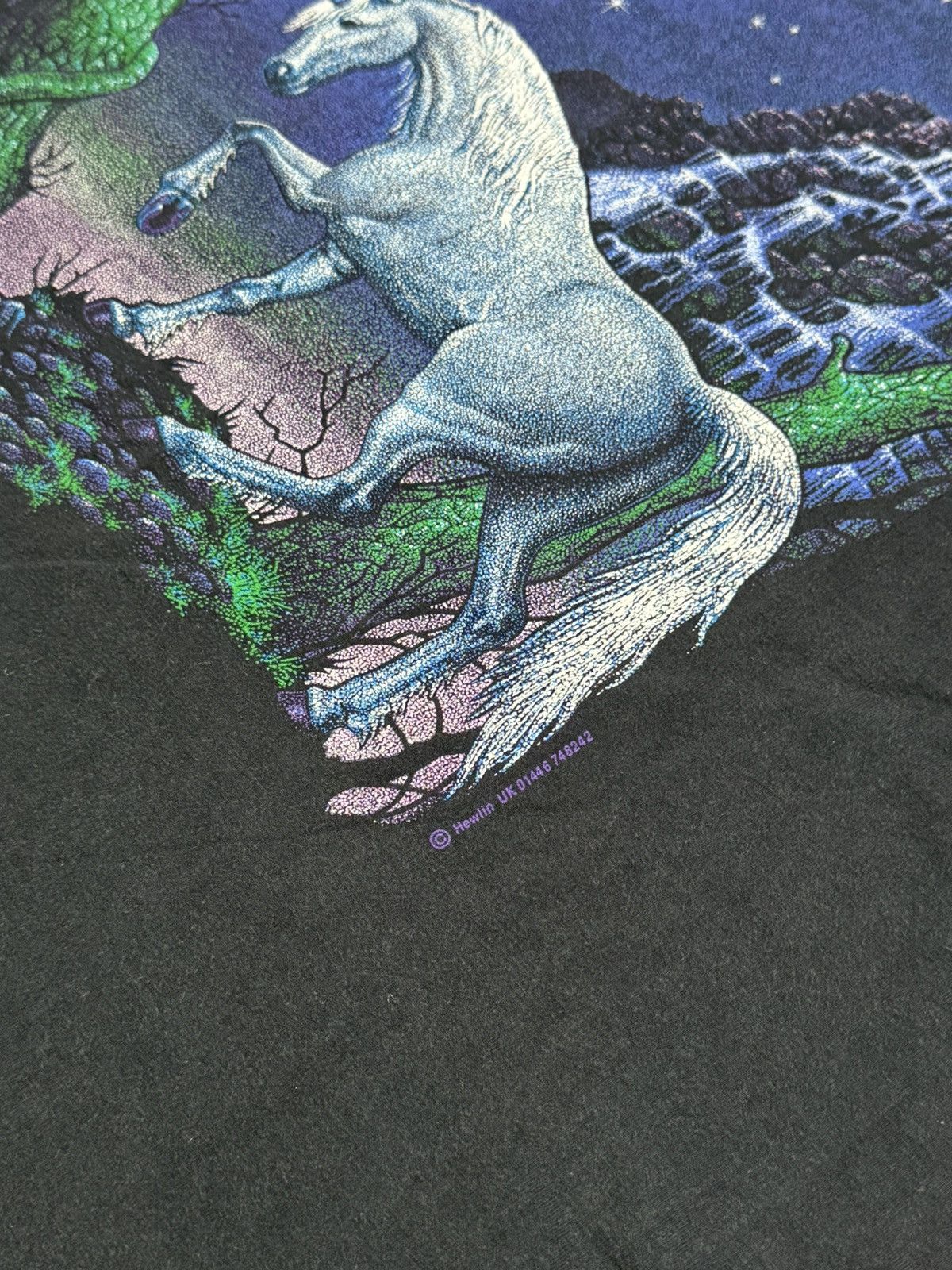 Vintage Unicornis Vintage 90s Hewlin Design T Shirt Size US L / EU 52-54 / 3 - 2 Thumbnail