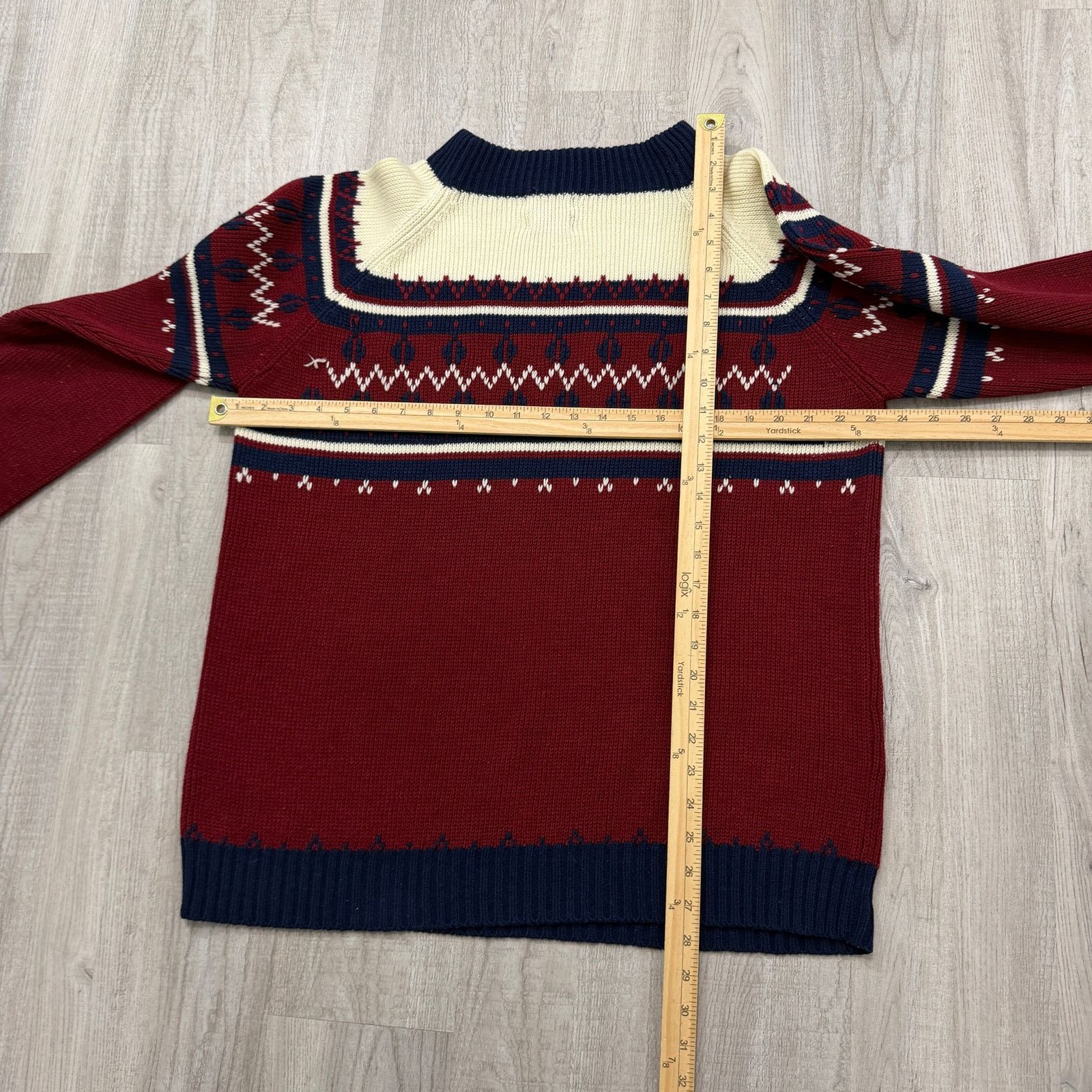 Vintage Vintage JCPenney Sweater Extra Large Red Fair Isle 70s 80s Size US XL / EU 56 / 4 - 7 Thumbnail