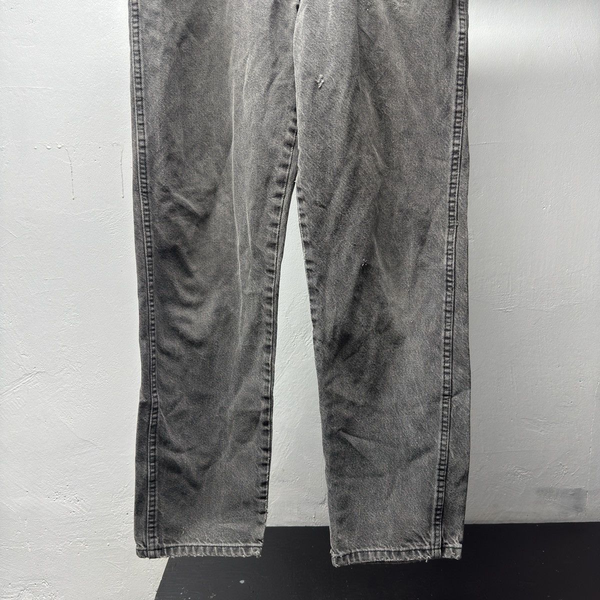 Vintage Thrashed Faded Distressed Black Jeans ERD Grunge Chrome Size US 32 / EU 48 - 6 Thumbnail
