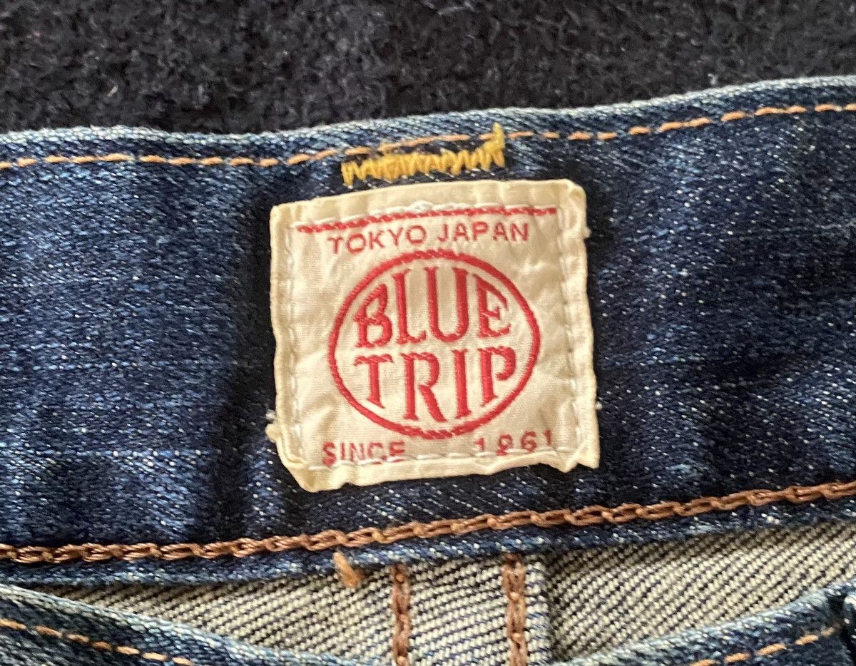 Edwin 🔥FLARE🔥🔥Vintage Edwin Blue Trip Leather Pocket Style Size US 32 / EU 48 - 10 Thumbnail
