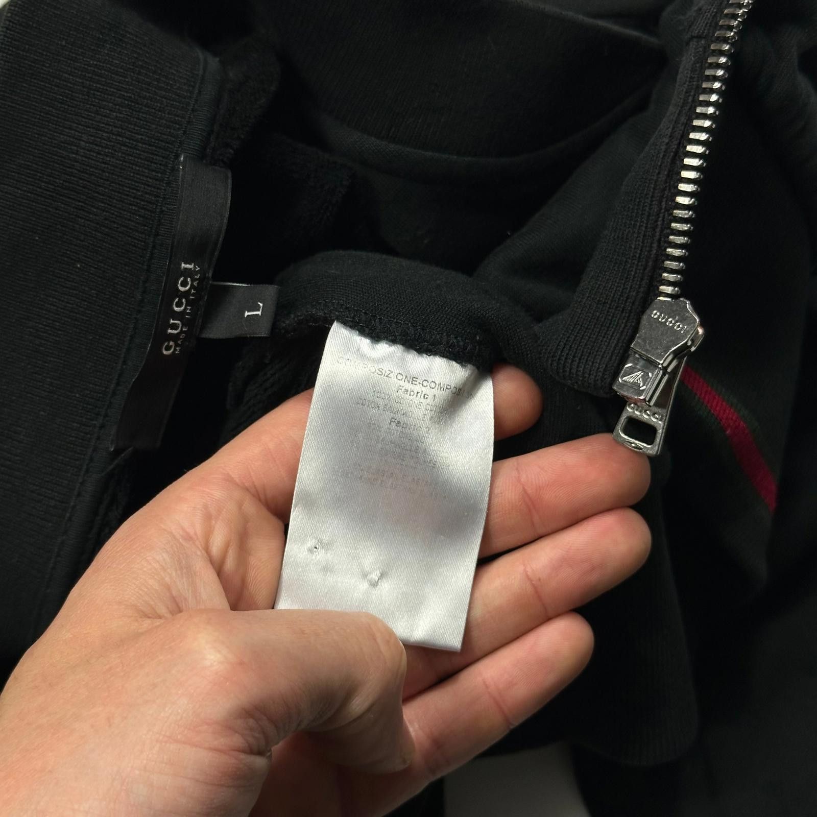 Gucci Gucci 2008 GG Logo Web Teddy Cotton Lined Track Jacket - M/L Size US L / EU 52-54 / 3 - 8 Thumbnail