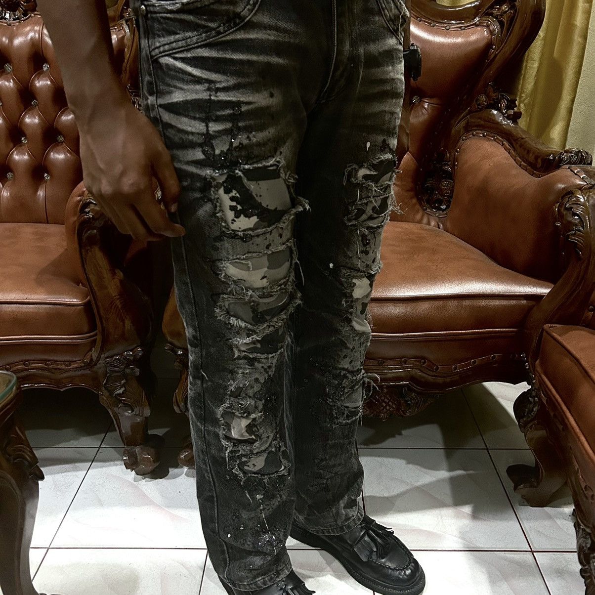 Japanese Brand Lagust Crazydistressed Denim Pants Size US 32 / EU 48 - 4 Thumbnail