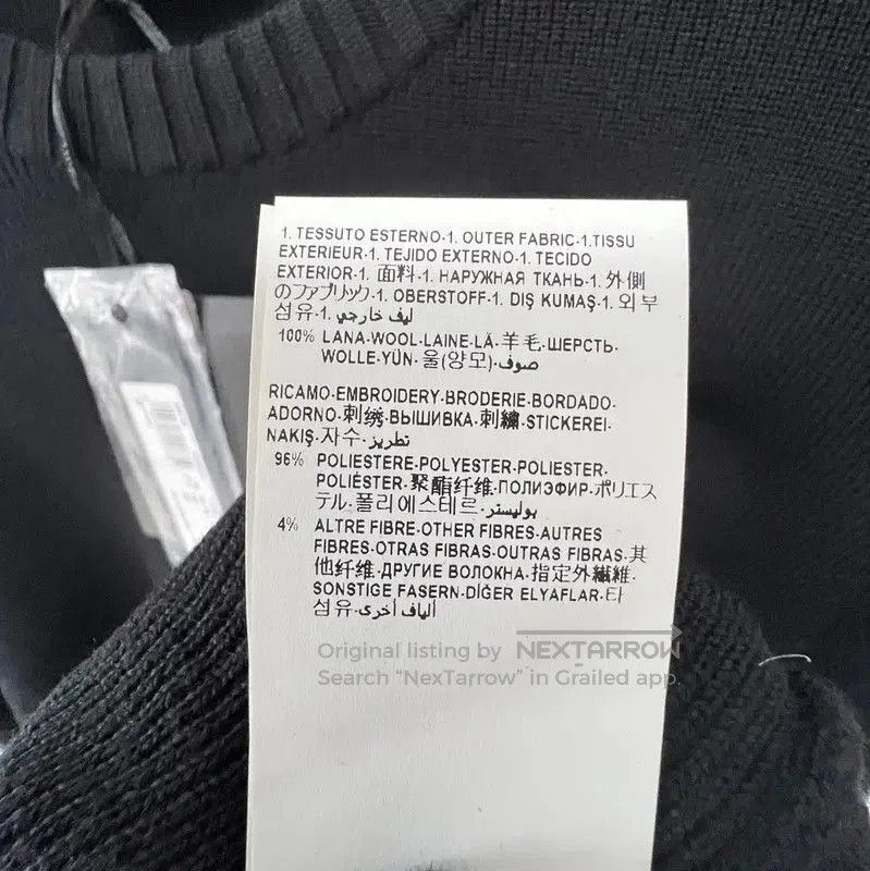 Versace Versace Men's Black Wool Sweater with Embroidery . Size US XXL / EU 58 / 5 - 7 Thumbnail