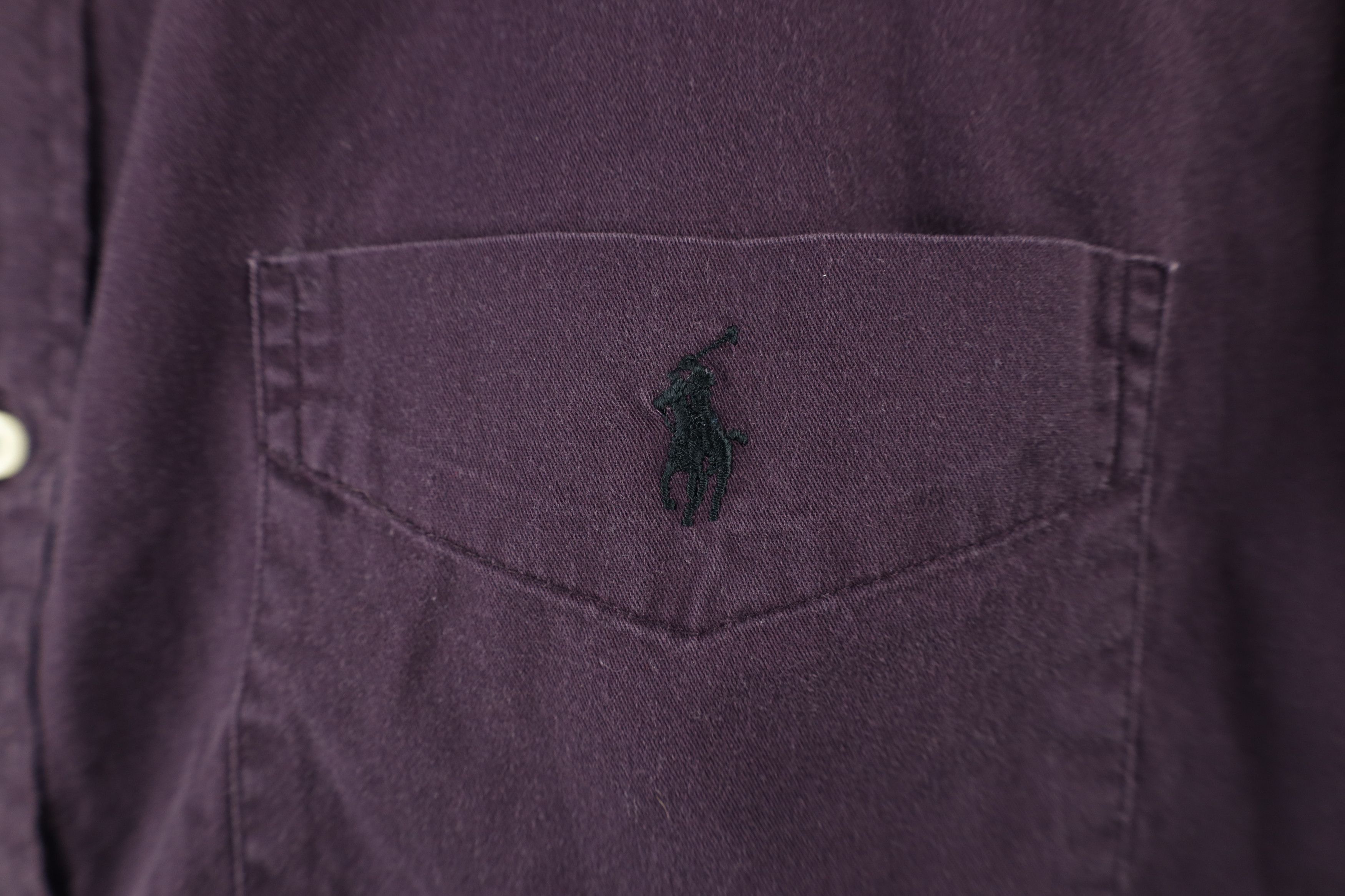 Ralph Lauren × Vintage Vintage 90s Ralph Lauren Collared Button Down Shirt Purple Size US L / EU 52-54 / 3 - 5 Thumbnail